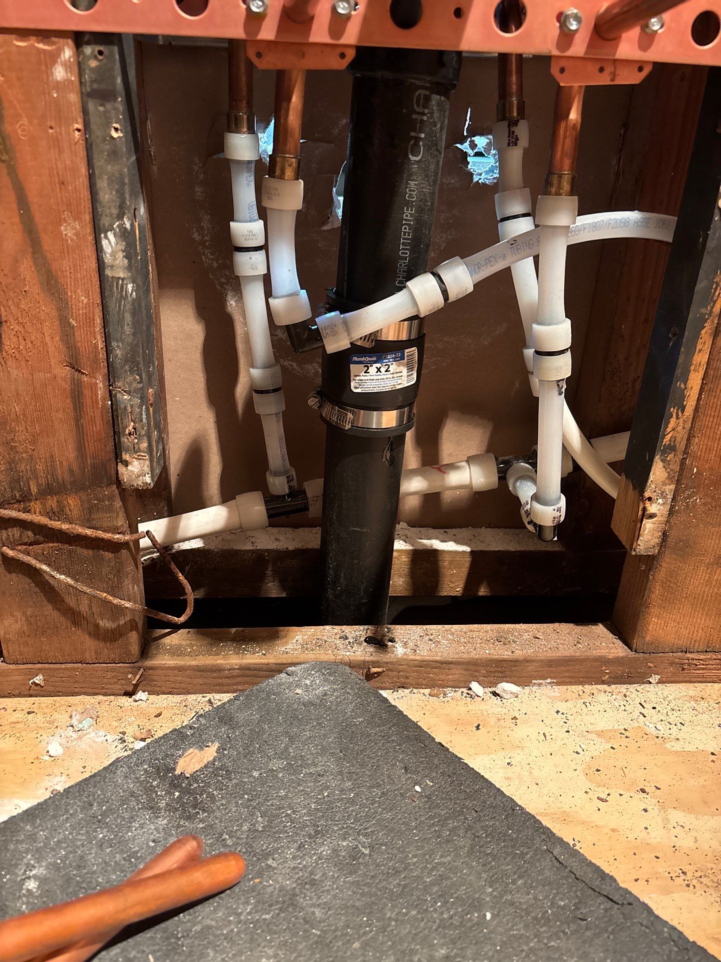 Installing New Piping and Checking Underneath Home by Us Plumbing