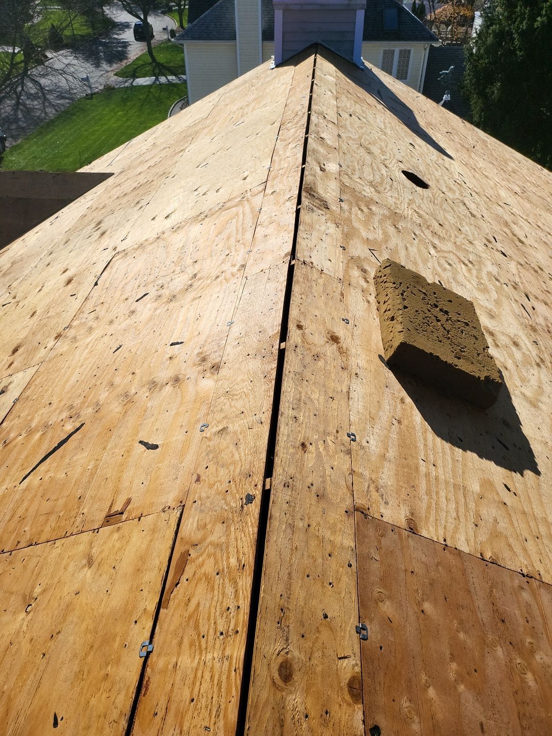 Residential Roofing Installation using Certainteed Landmark Moire Black by A Plus Exterior