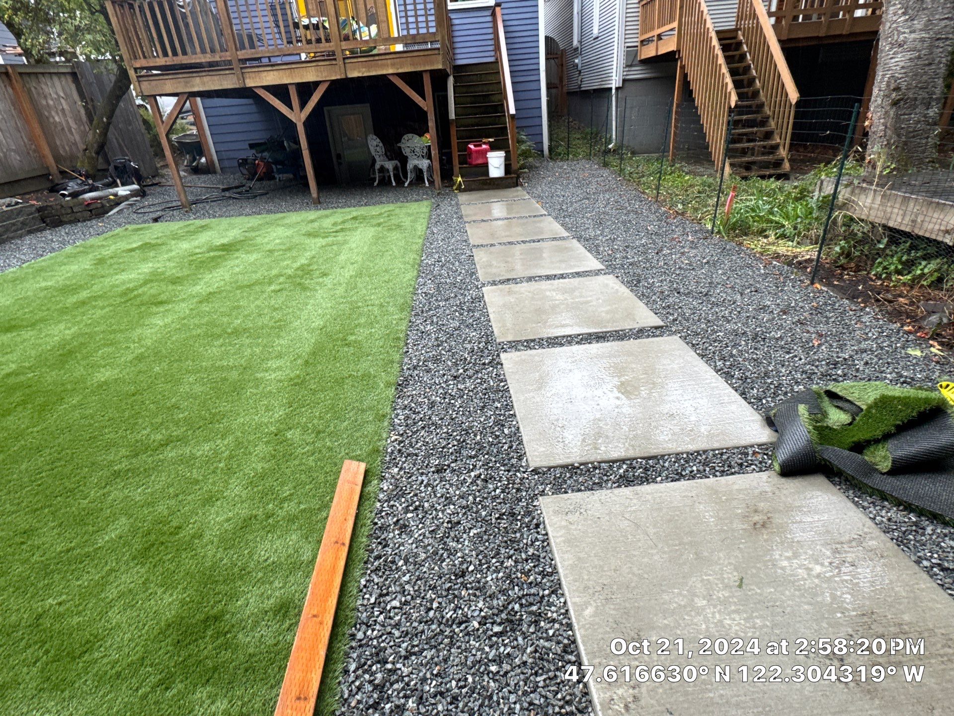 Turf Installation, Retaining Wall & Concrete Walkway | Seattle  by Jireh Asphalt & Concrete Inc 