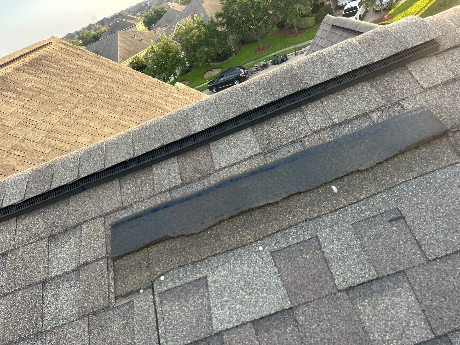 Hail Damage using Owen's Corning Duration (Lifetime) Shingles by Roof Repair Company