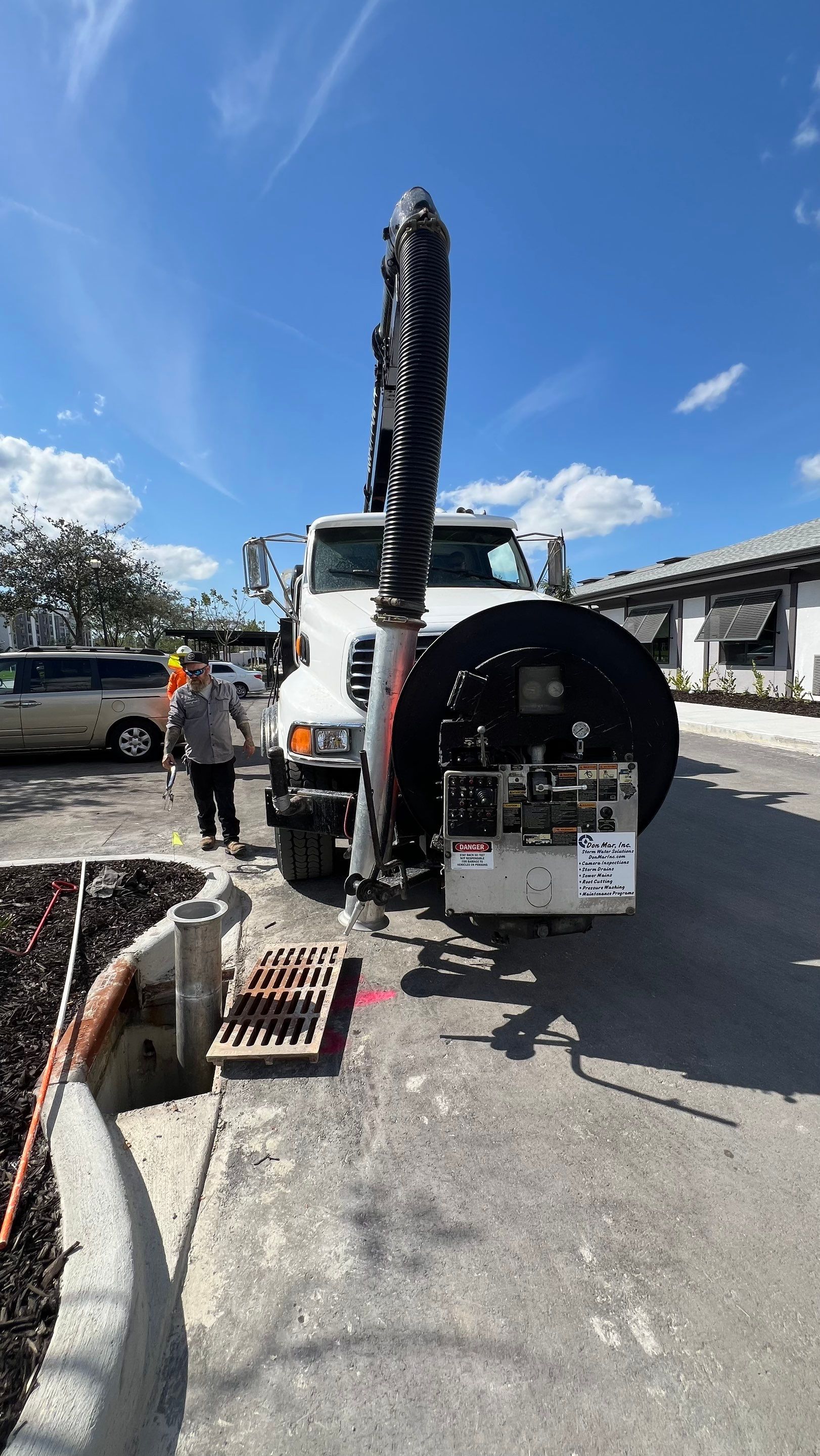 New Construction Stormwater Catch Basin Cleaning by Don Mar, Inc. Storm Water Solutions