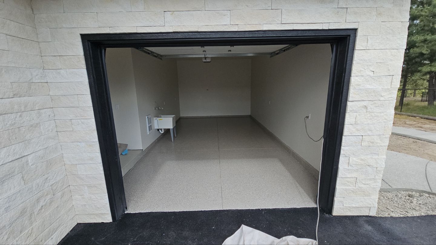 Garage Transformation using Claystone Hybrid by Croc Coatings, LLC