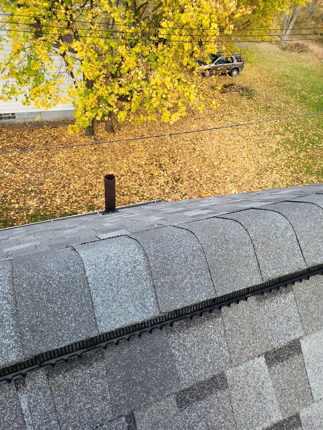 ATLAS PINNACLE COLOR: COASTAL GRANITE DRIP EDGE: WHITE by Eagle Eye Roofing