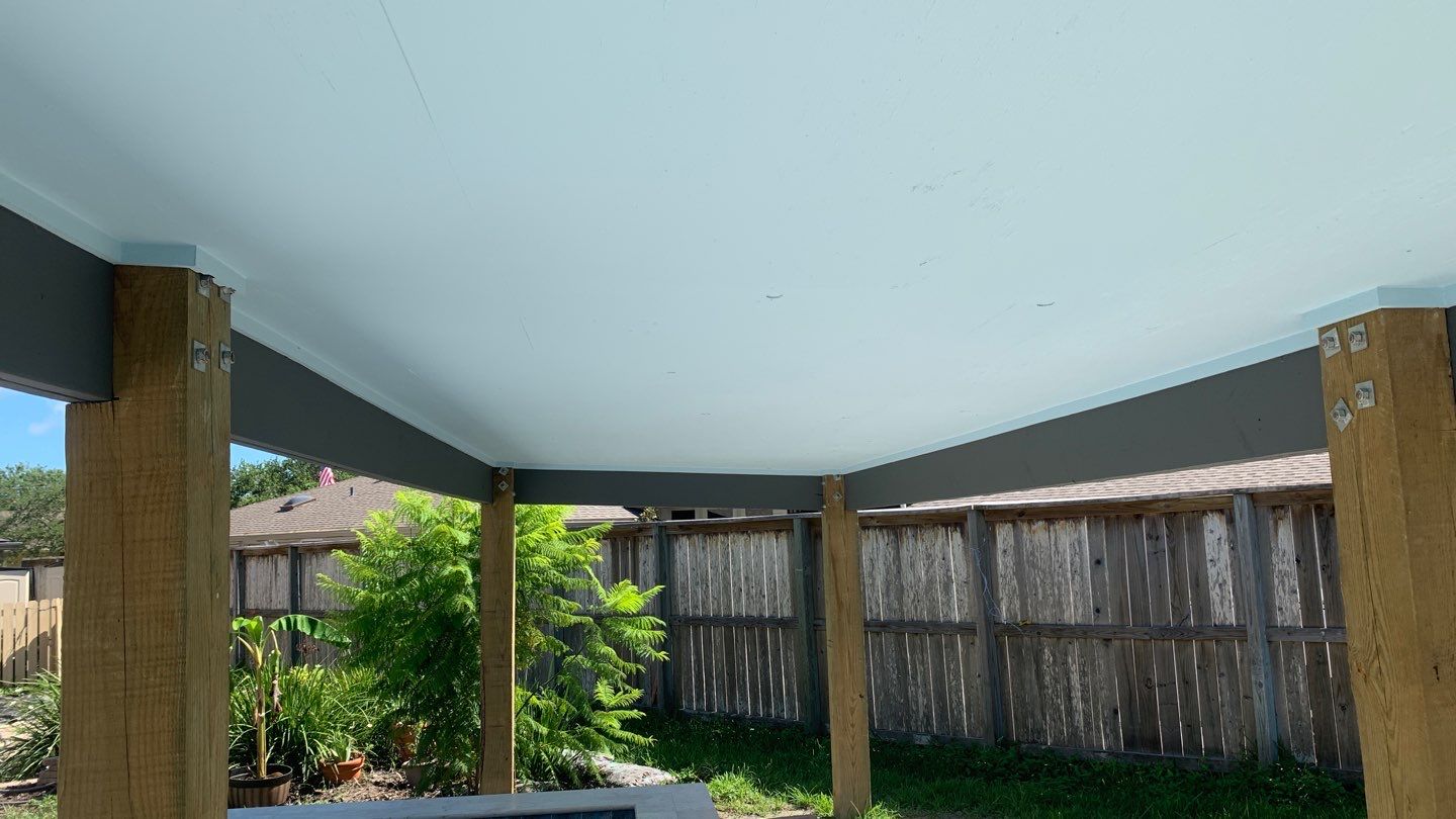 Beautiful pool side build by Bayfront Roofing and Construction