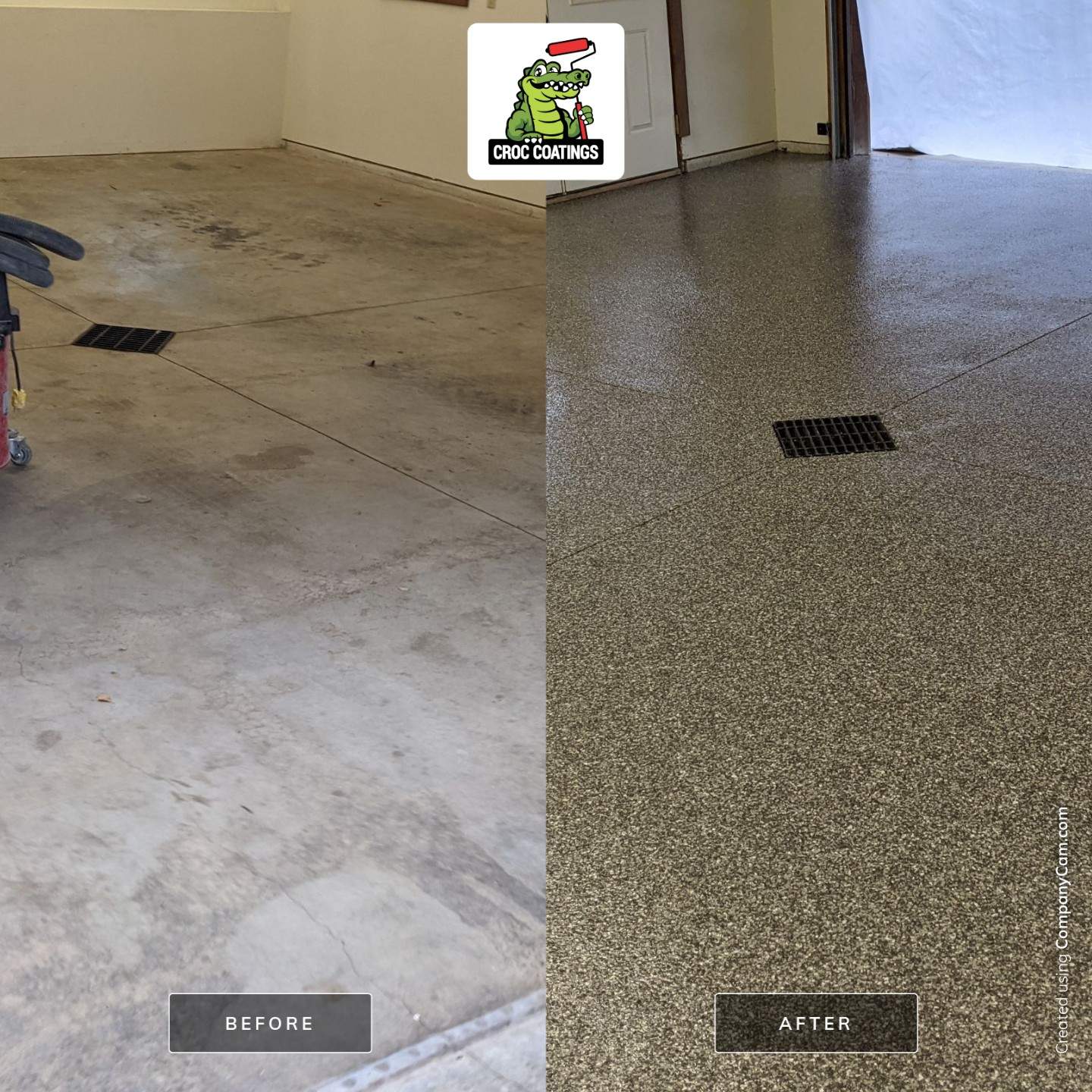 Garage Transformation using Silver Creek by Croc Coatings, LLC