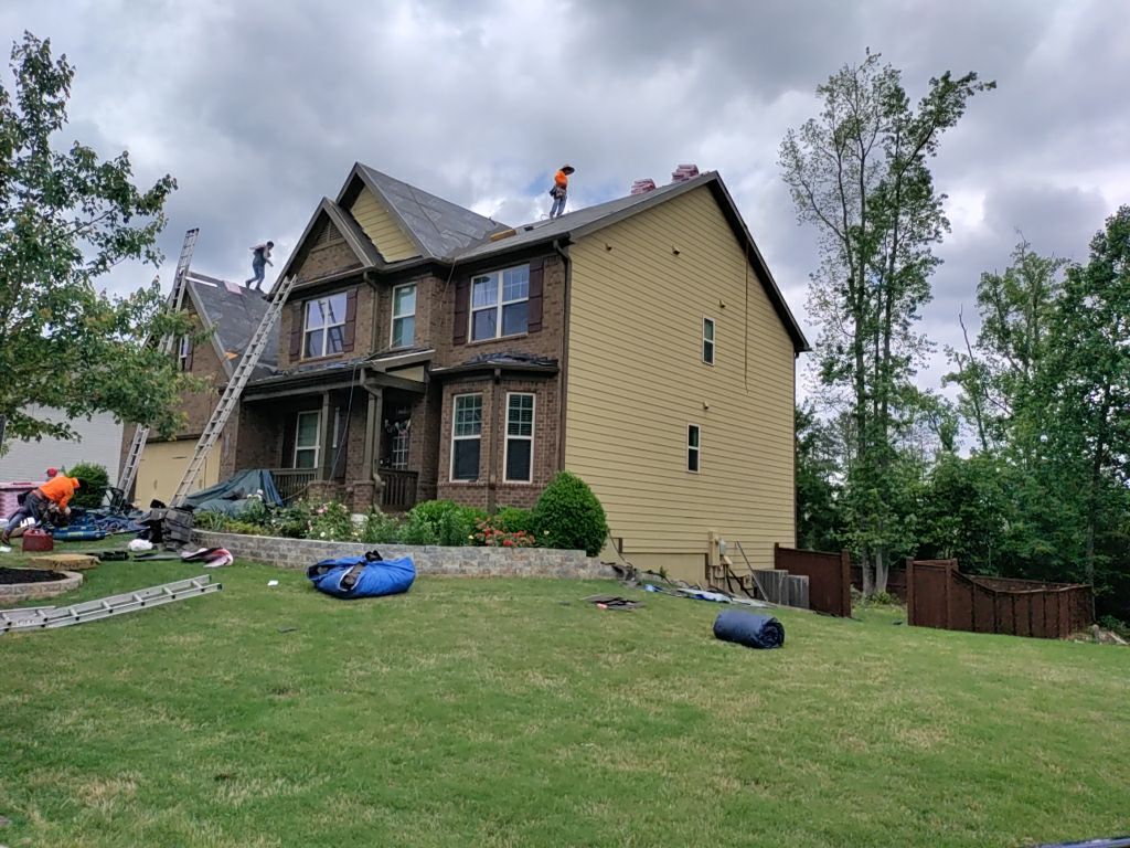 Residential Roofing Installation using Owens Corning TruDef Peppermill Gray by Inspector Roofing and Restoration