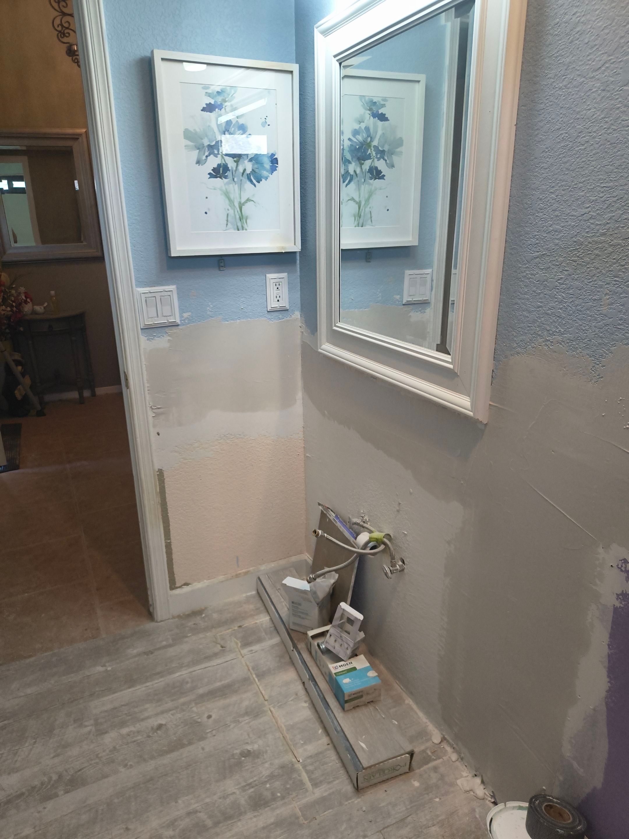 Bathroom Remodel with New Shower and Vanity by SC Remodeling