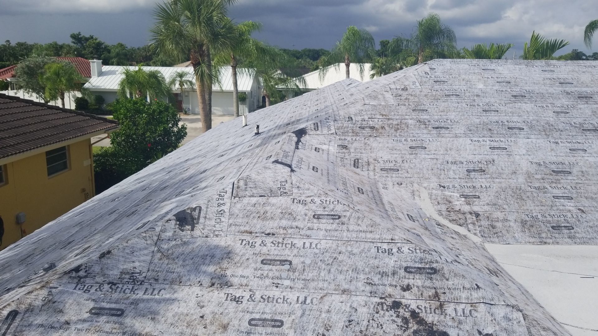 Residential Roofing Installation using 1" Nail strip metal roof by BLUES BROTHERS ROOFING
