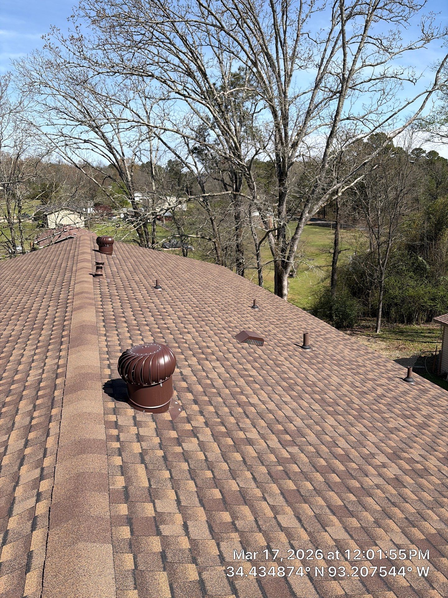 GAF Timberline UHDZ Shingle Roof Replacement and Decking Repair in Pearcy by Temple Roofing and Exteriors