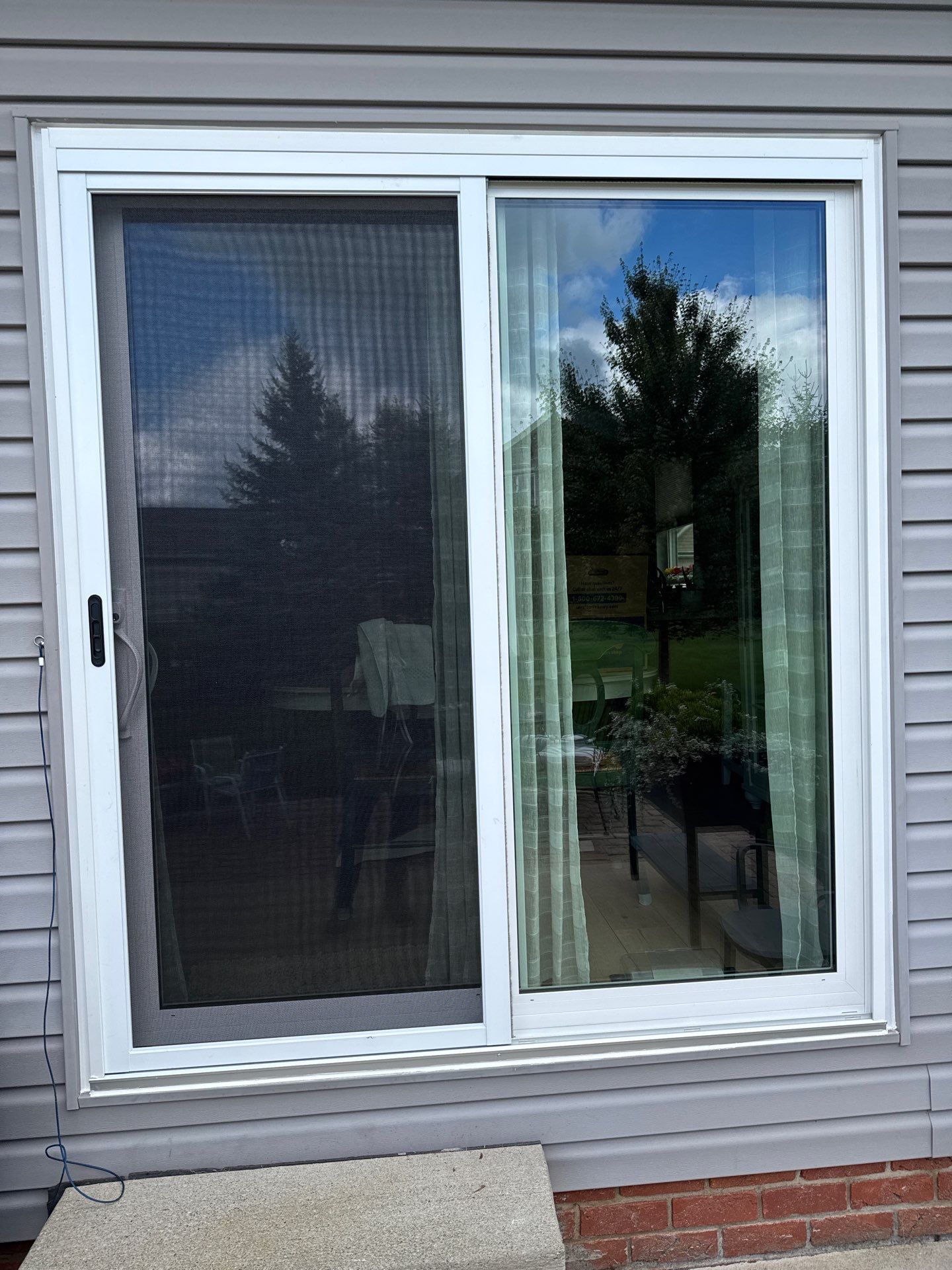 Sliding Glass Door Replacement with Integrated Screen in Massillon by Ohio State Windows