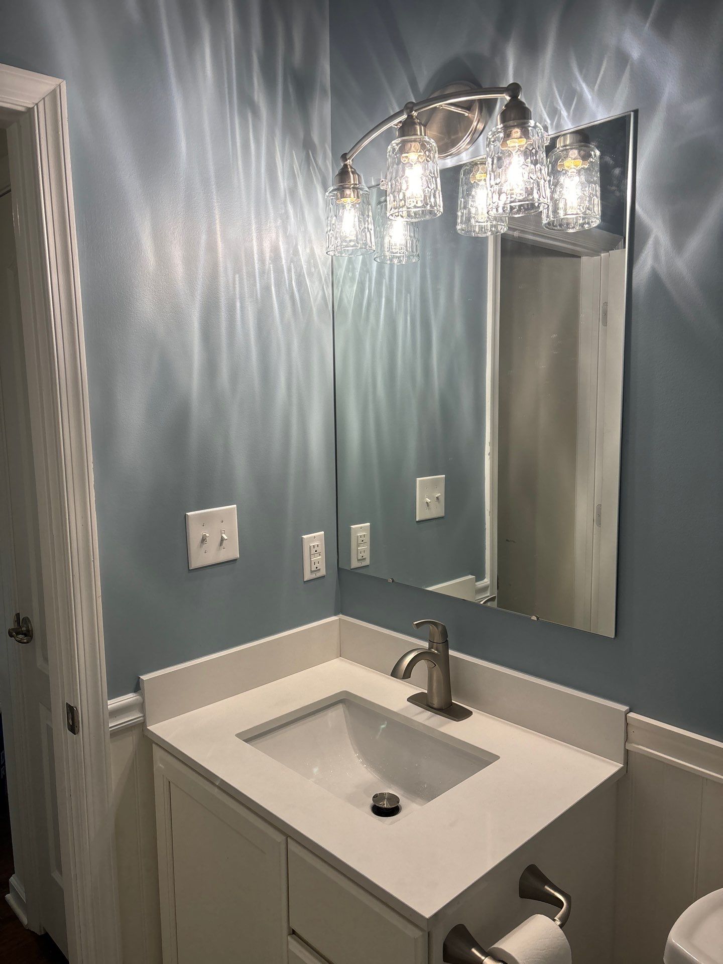 Bathroom Remodel using Sherwin Williams Duration Satin finish by Laser Focused Solutions LLC