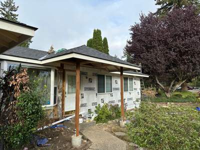 Edmonds roof, porch, and siding.
