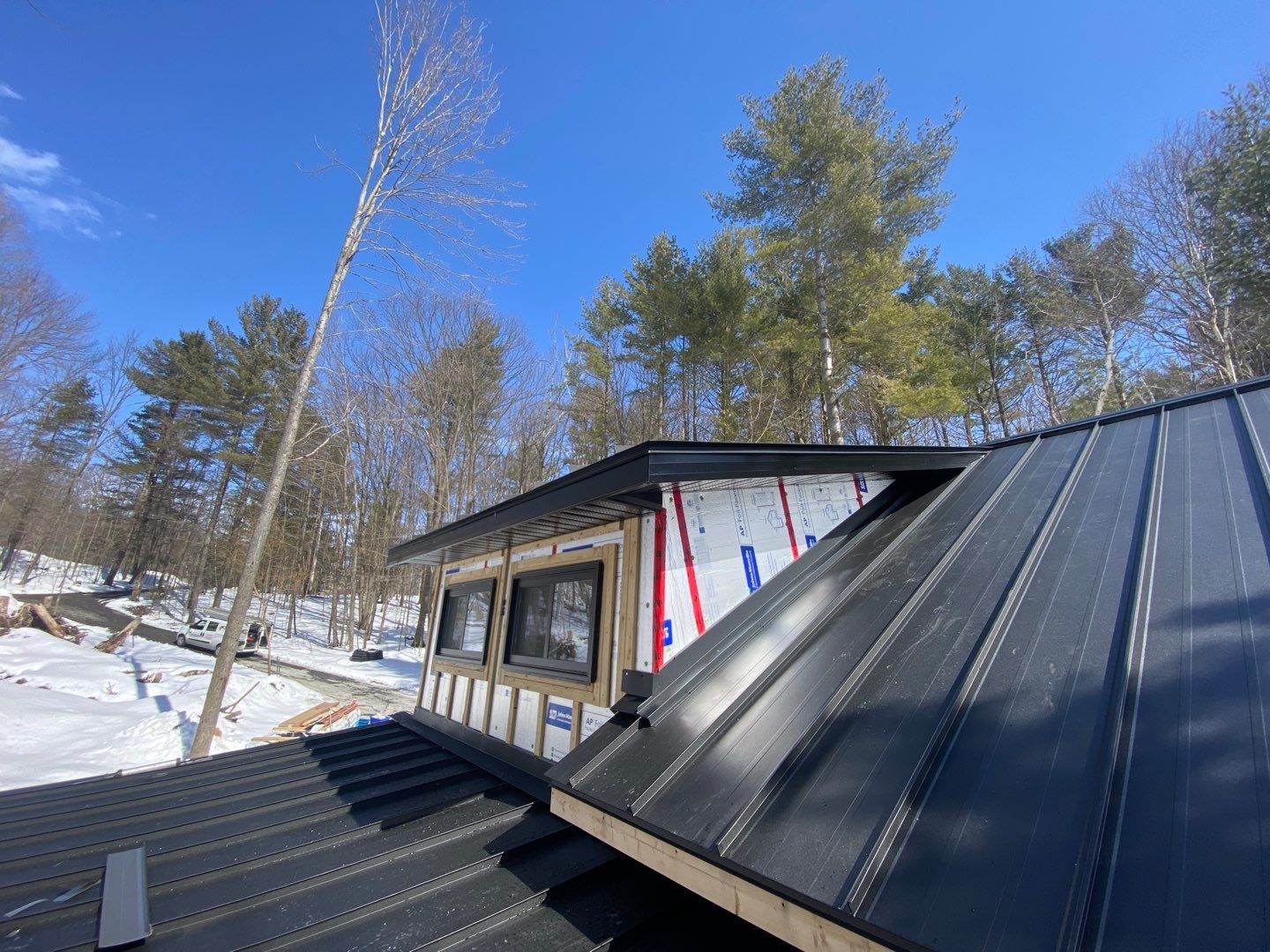 New Home Construction using 16" Standing Seam Panels by Jay Carter Roofing & Sheet Metal