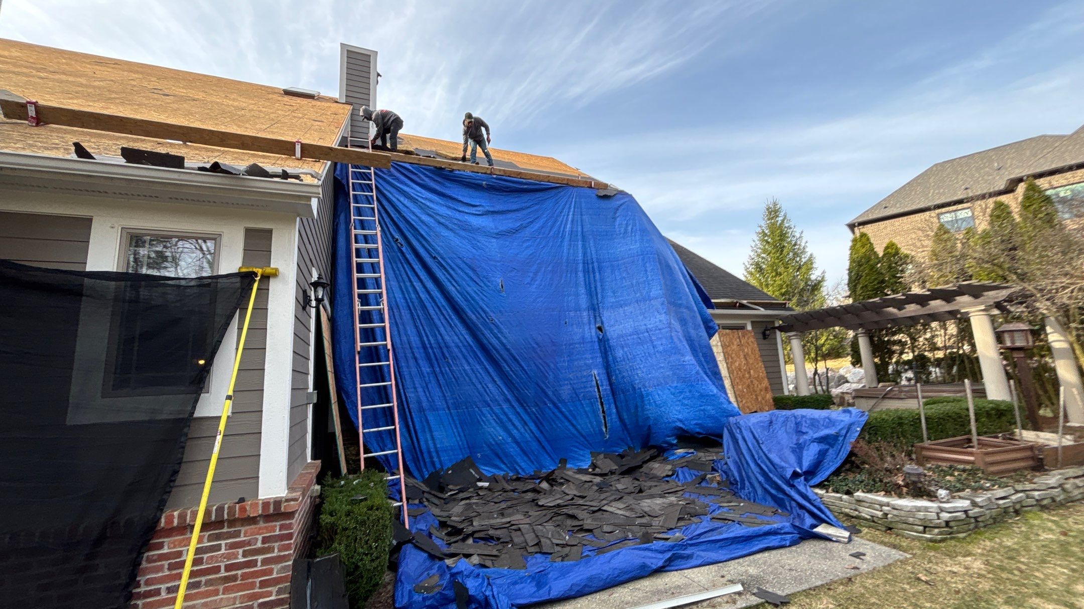 Roof Replacement using CertainTeed Landmark Moire Black by 180 Contractors