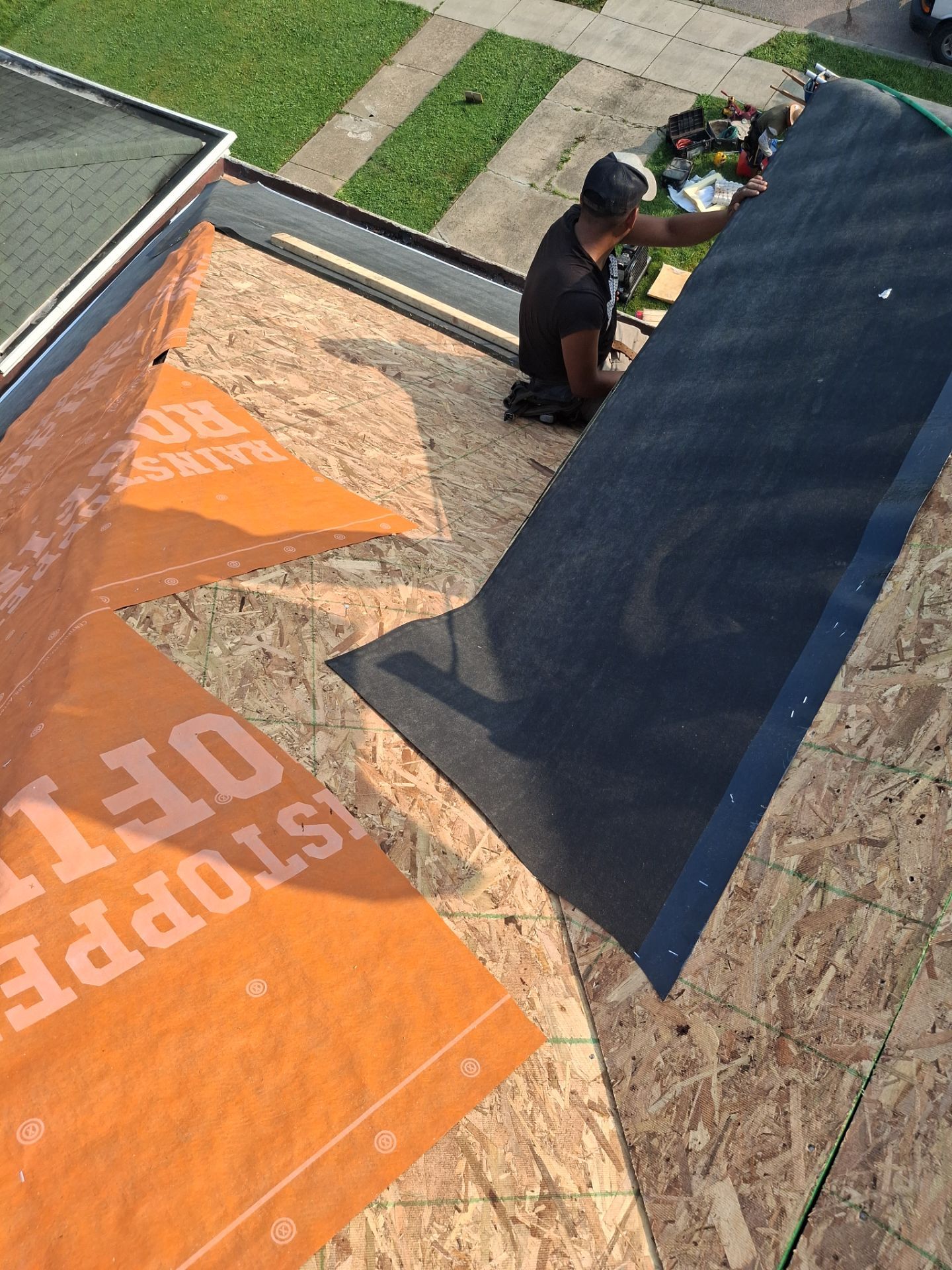 Residential Roofing Installation using GAF Timberline HDZ Shakewood by Rainstoppers Roofing