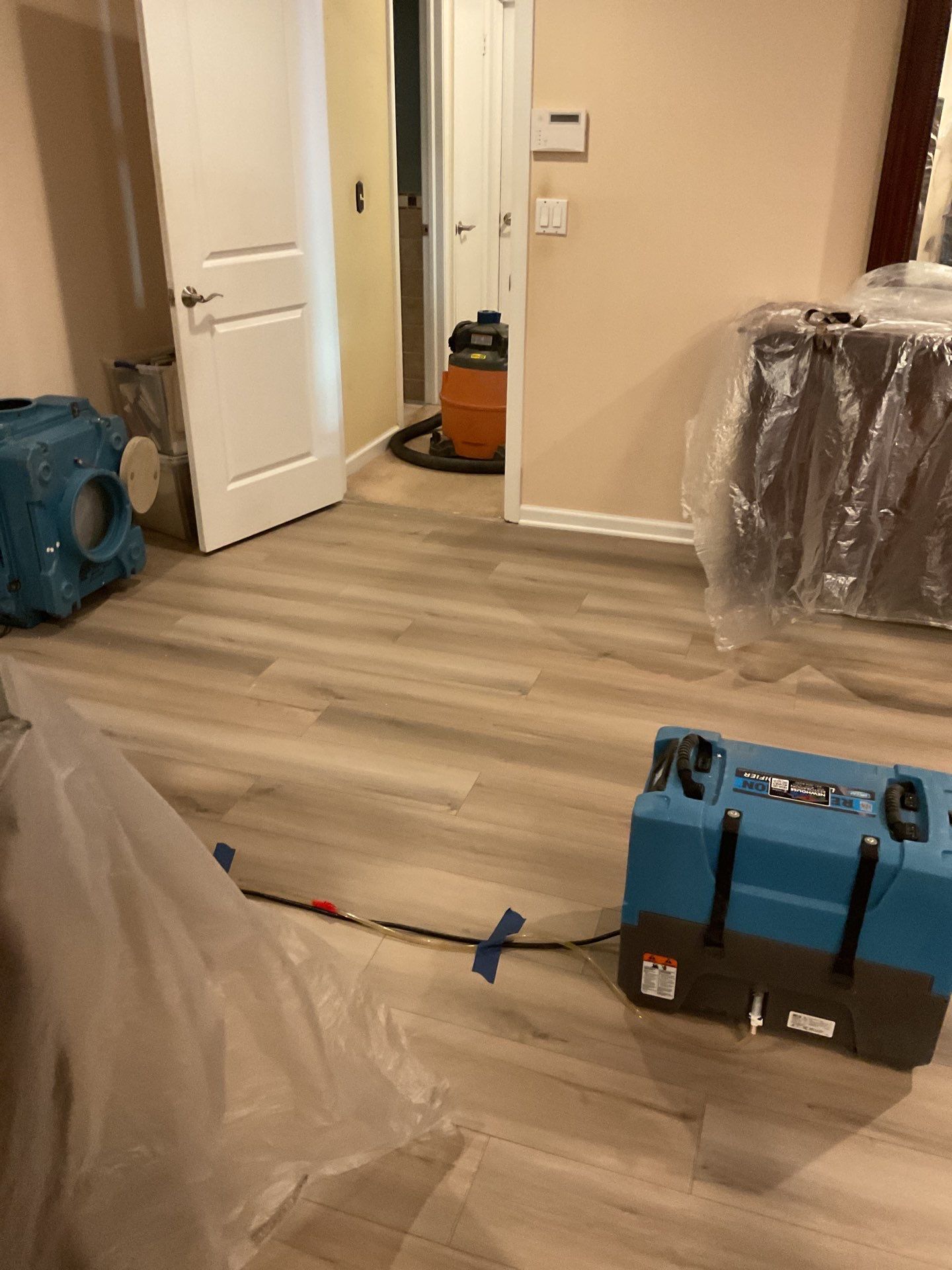 Ceiling Water Damage Mitigation and Structural Drying in Holbrook by Newhouse Restoration