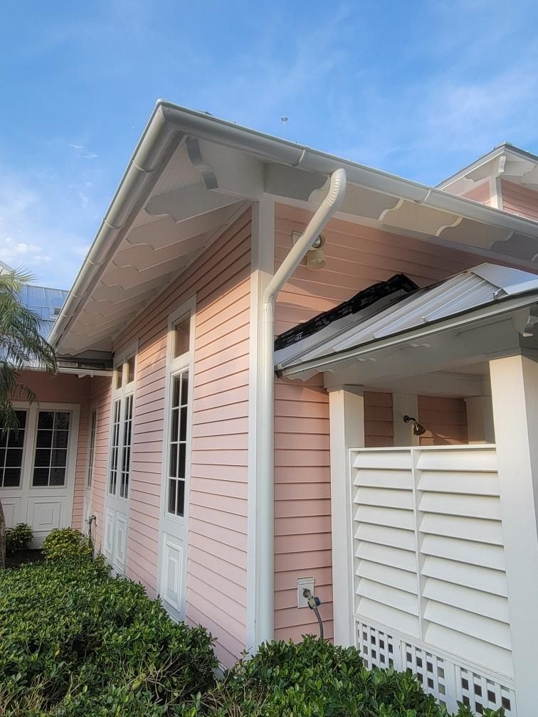 Half-Round Seamless Gutters in Boca Grande FL by Gutter Professors