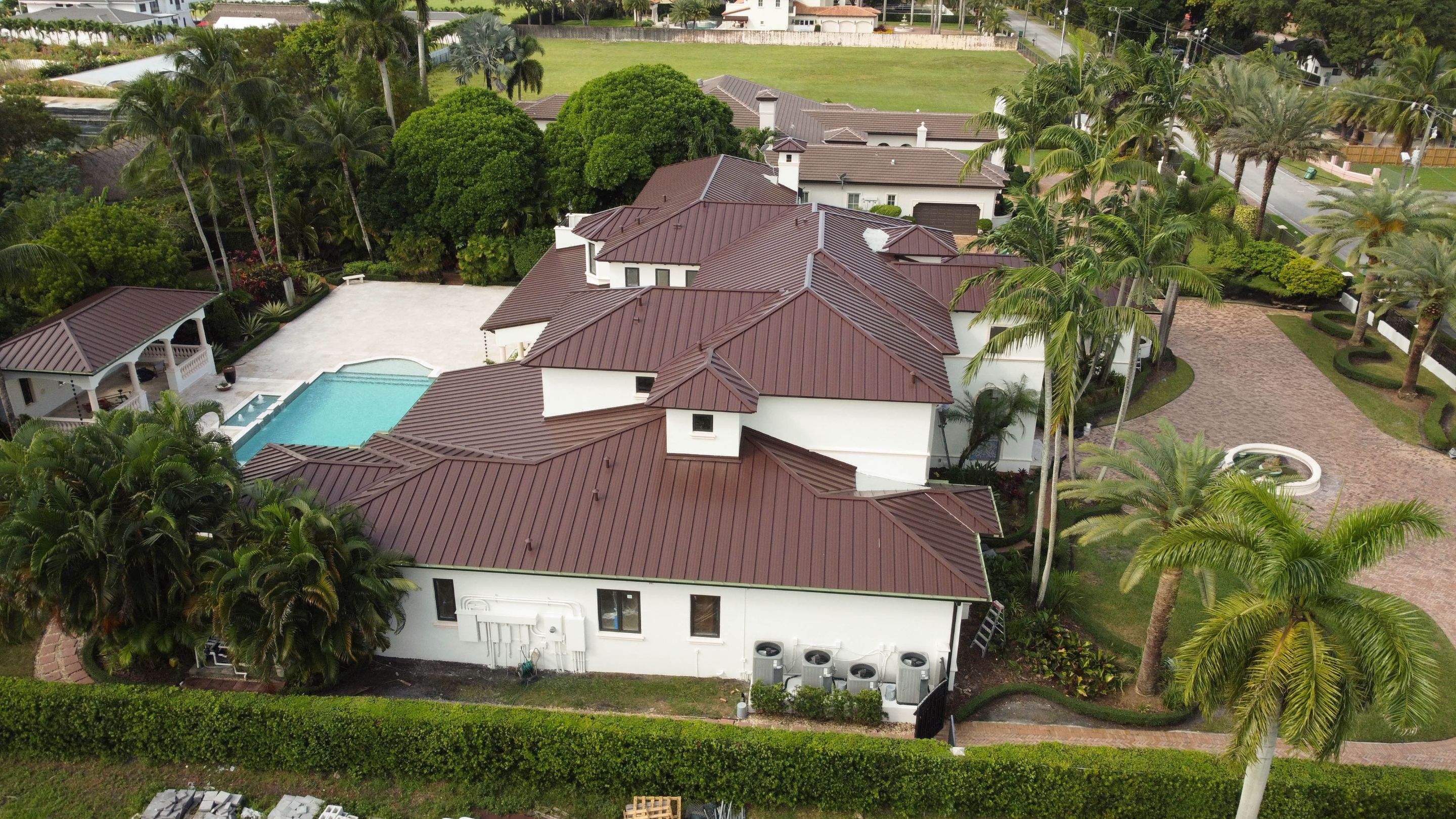 Metal Roof - Galvalume - Mansard Brown by Istueta Roofing