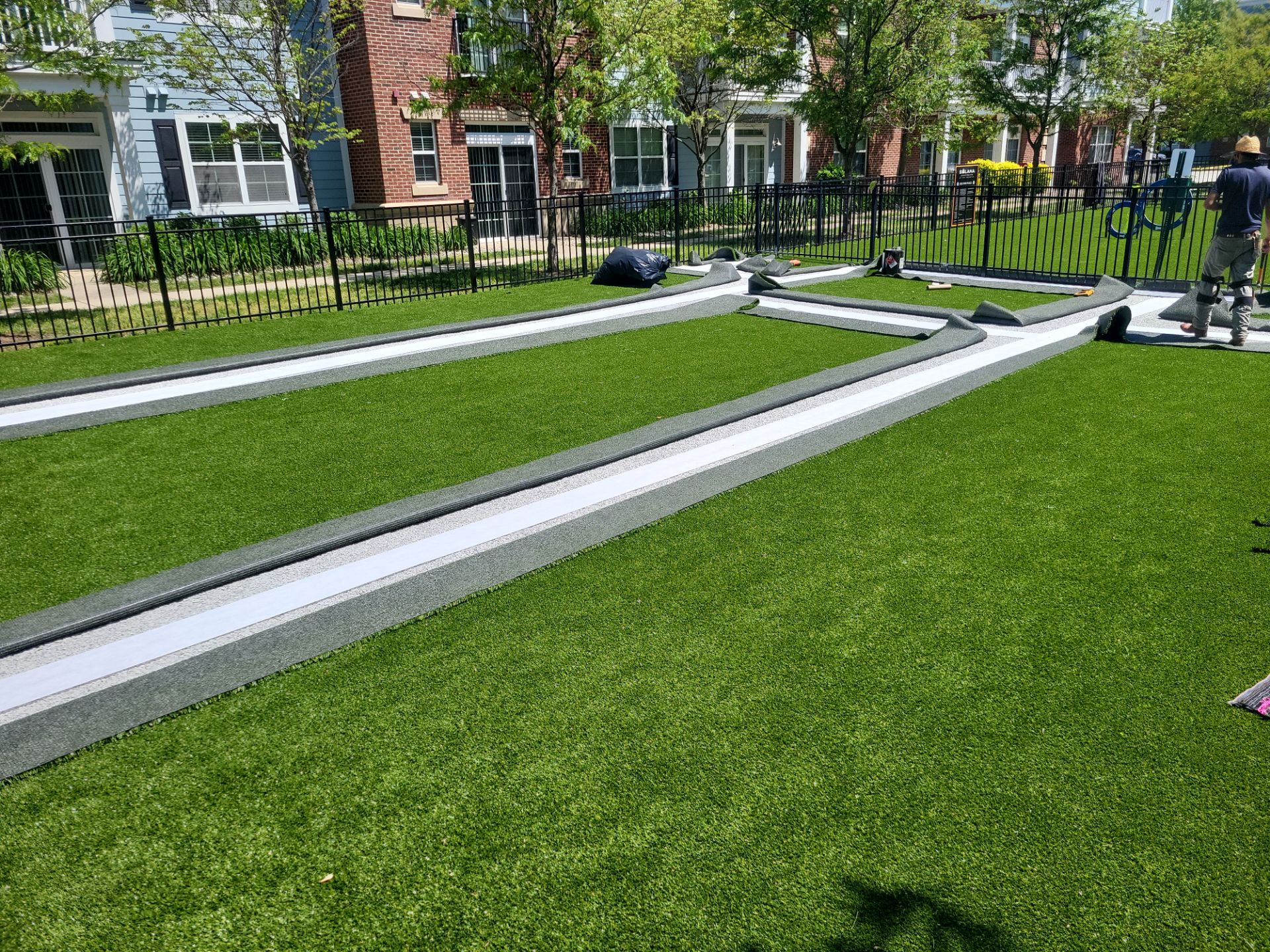 Apartment Pet Park Turf Renovation and Mini Personal Pet Yards @ Solana Apartments by Southwest Greens Midwest