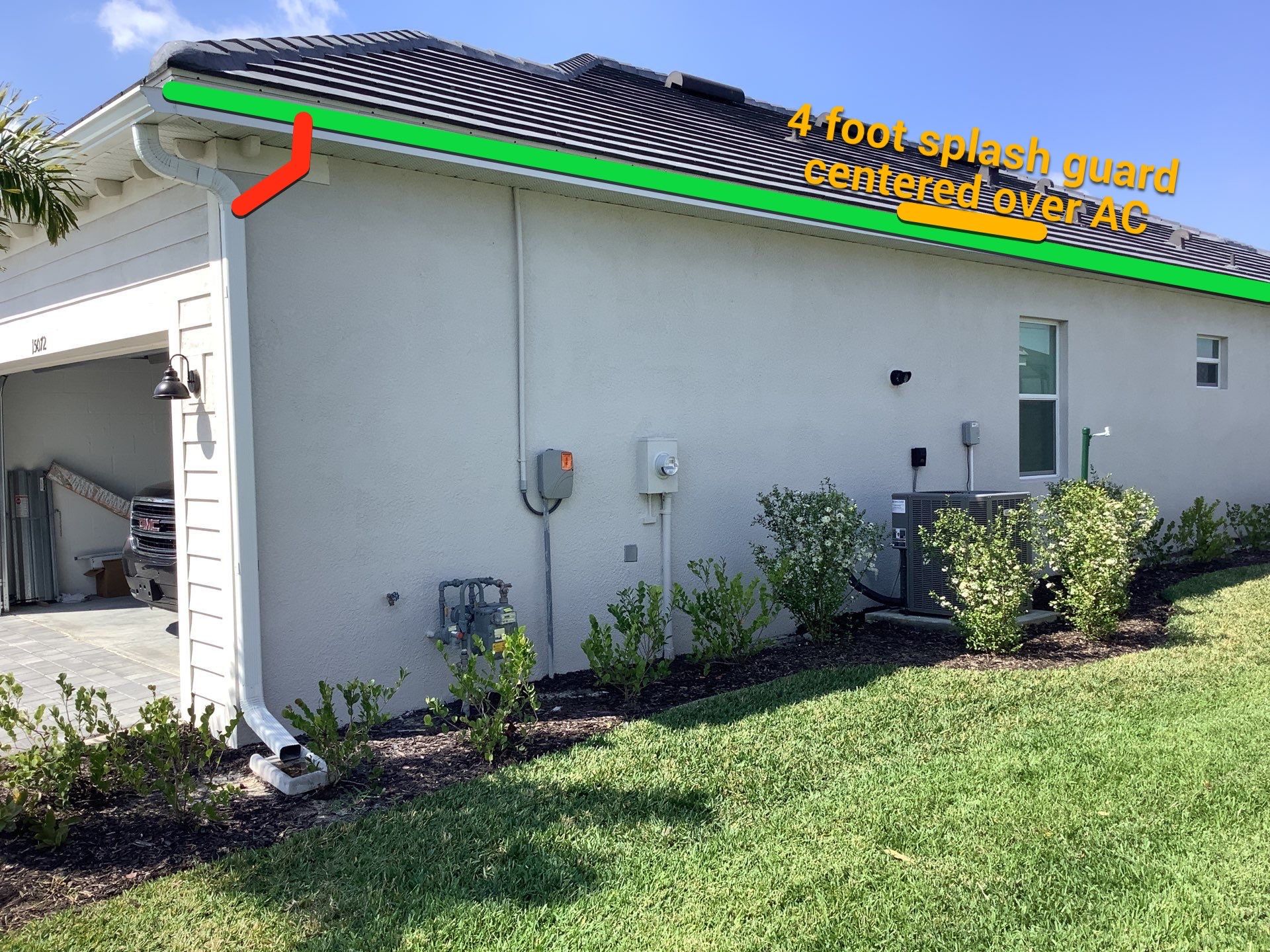 3x4 Elbow Gutter Installation in Punta Gorda FL by Gutter Professors