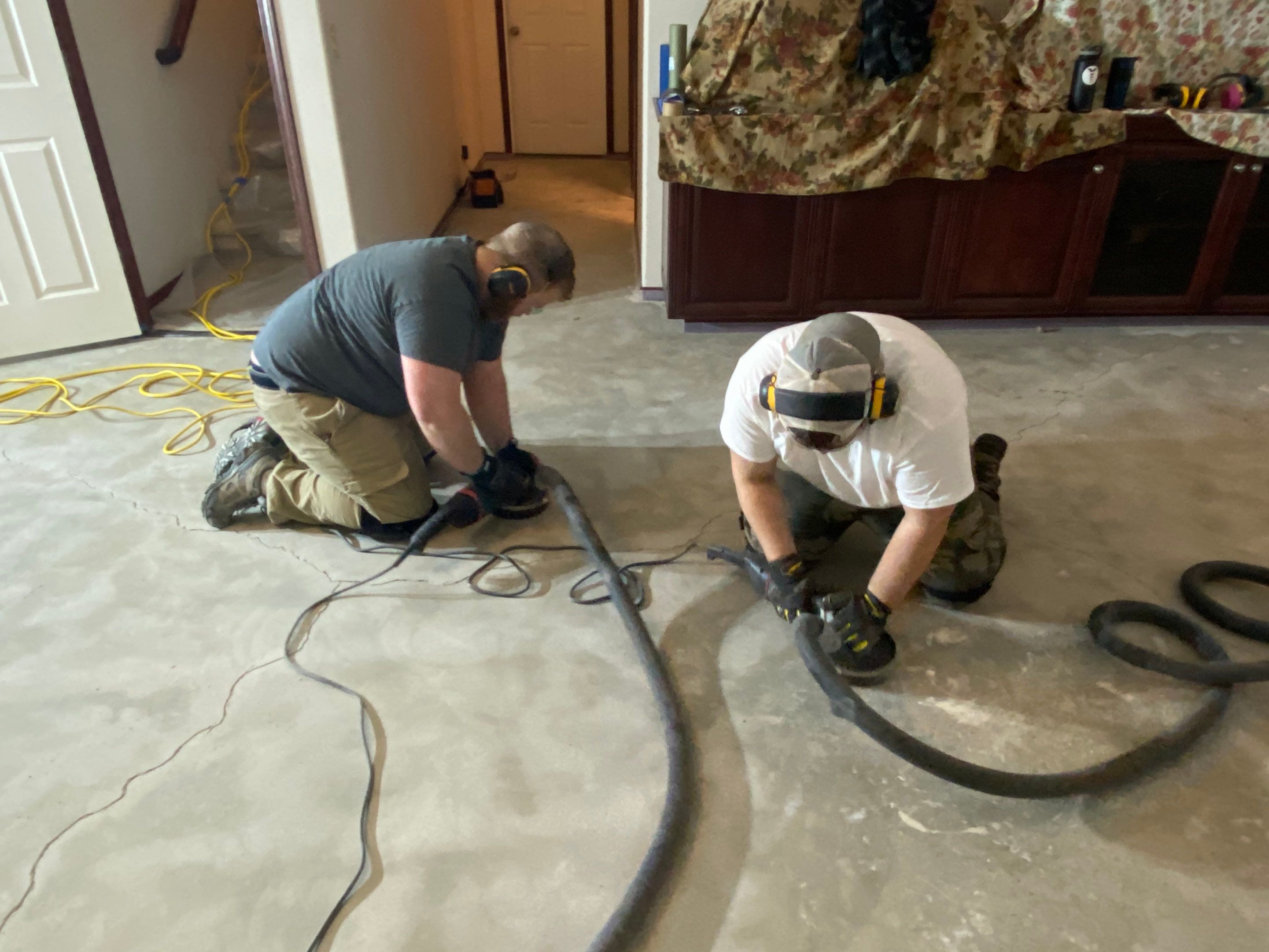 Basement Transformation using Ash Colorway by Croc Coatings, LLC