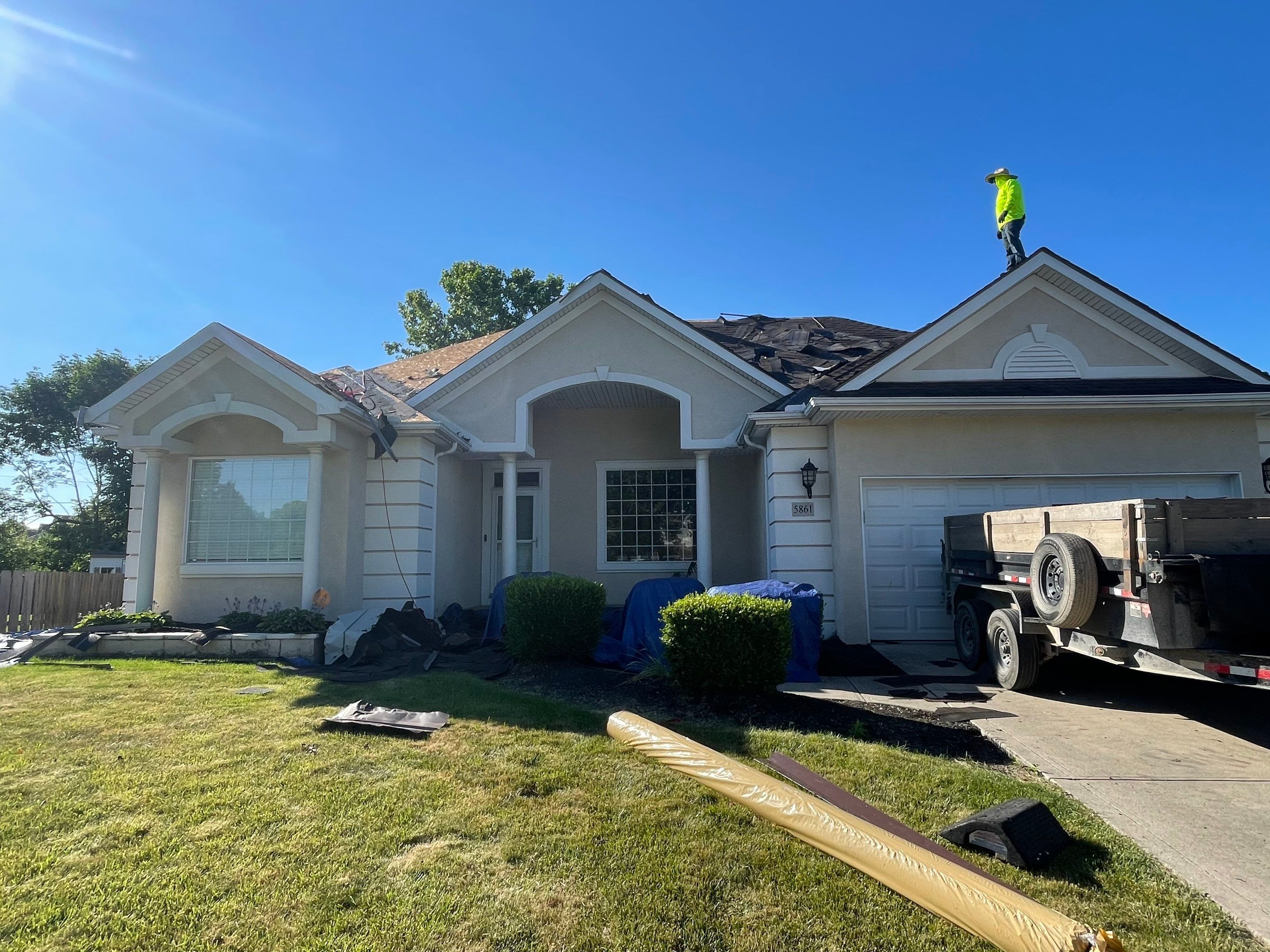 Residential Roofing Installation using IKO dimensional shingles by SOS Home Ohio 
