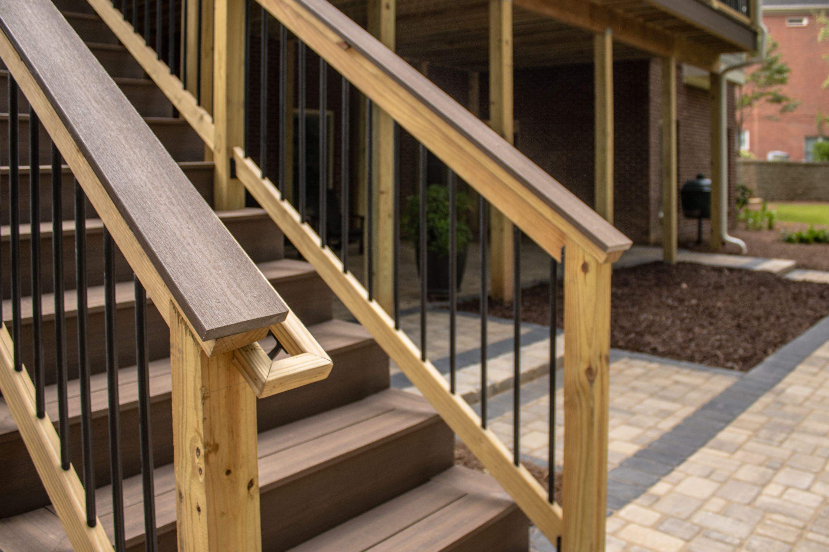 Tucker, GA Covered Porch Build and Deck Replacement using Deckorators Voyage Series Decking by Nelson Exteriors 