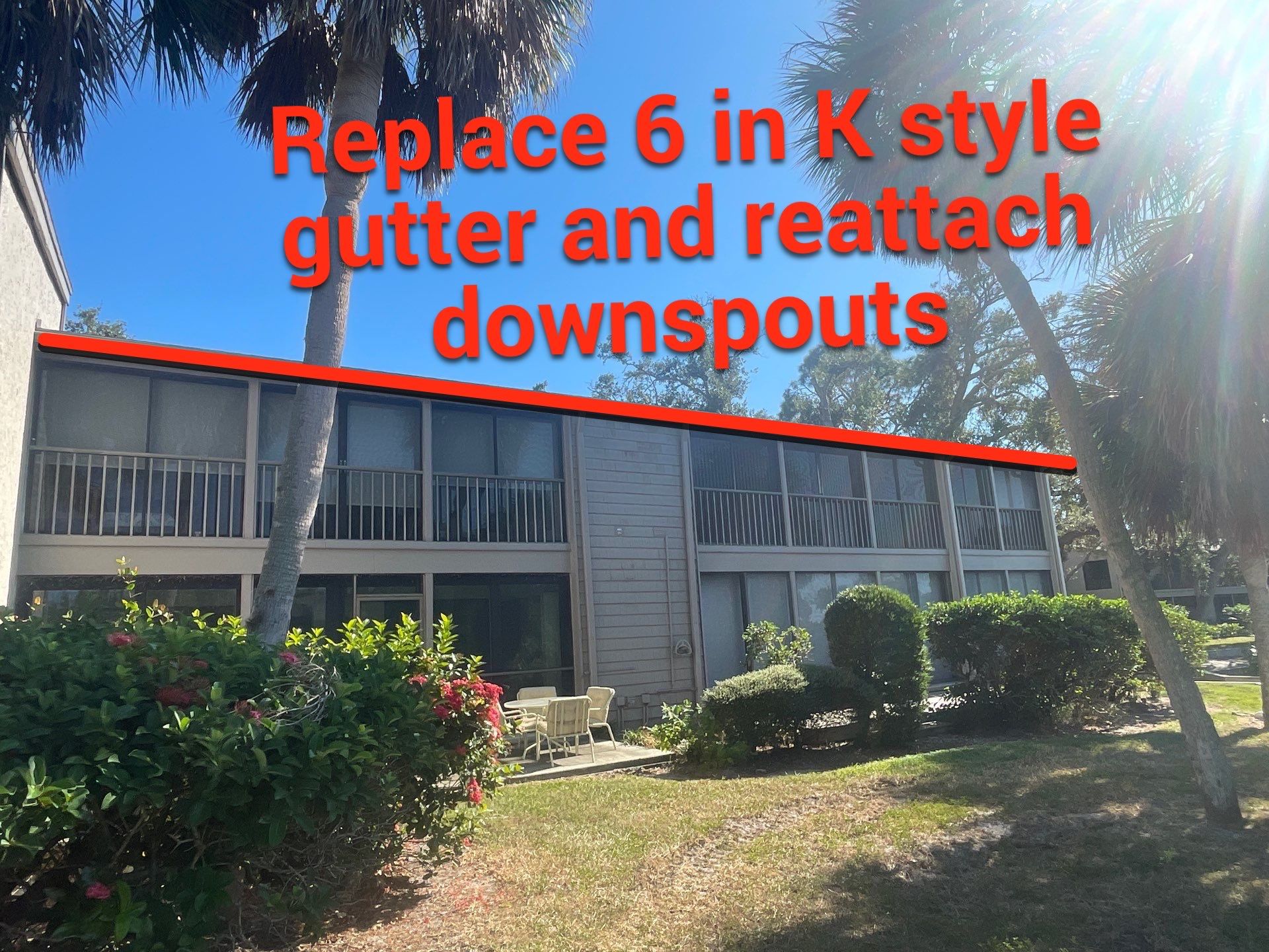 White Gutters Repair and Installation in Sarasota FL by Gutter Professors