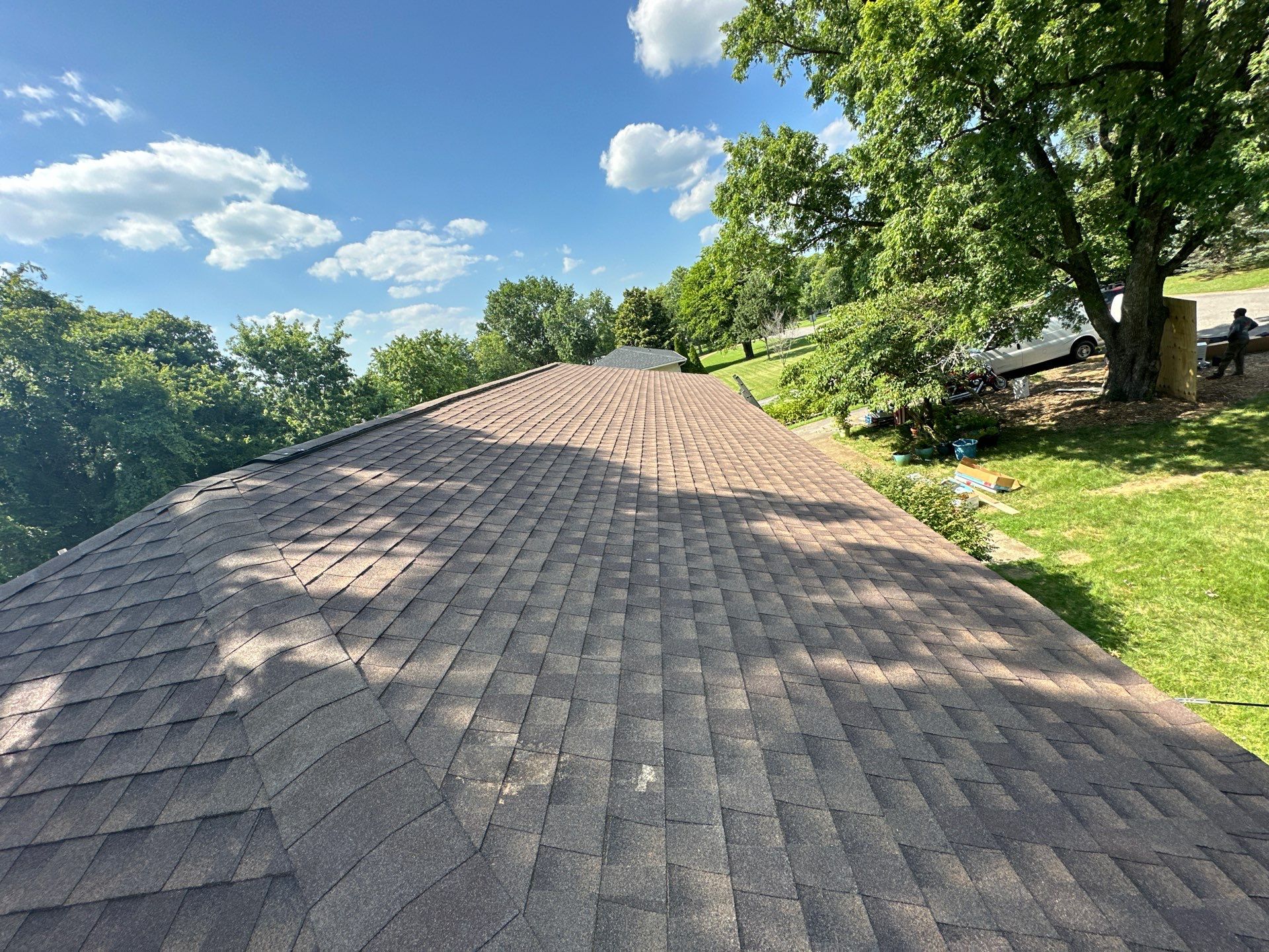 Residential Roofing Installation using GAF Timberline HDZ Barkwood by Undersun Roofing 