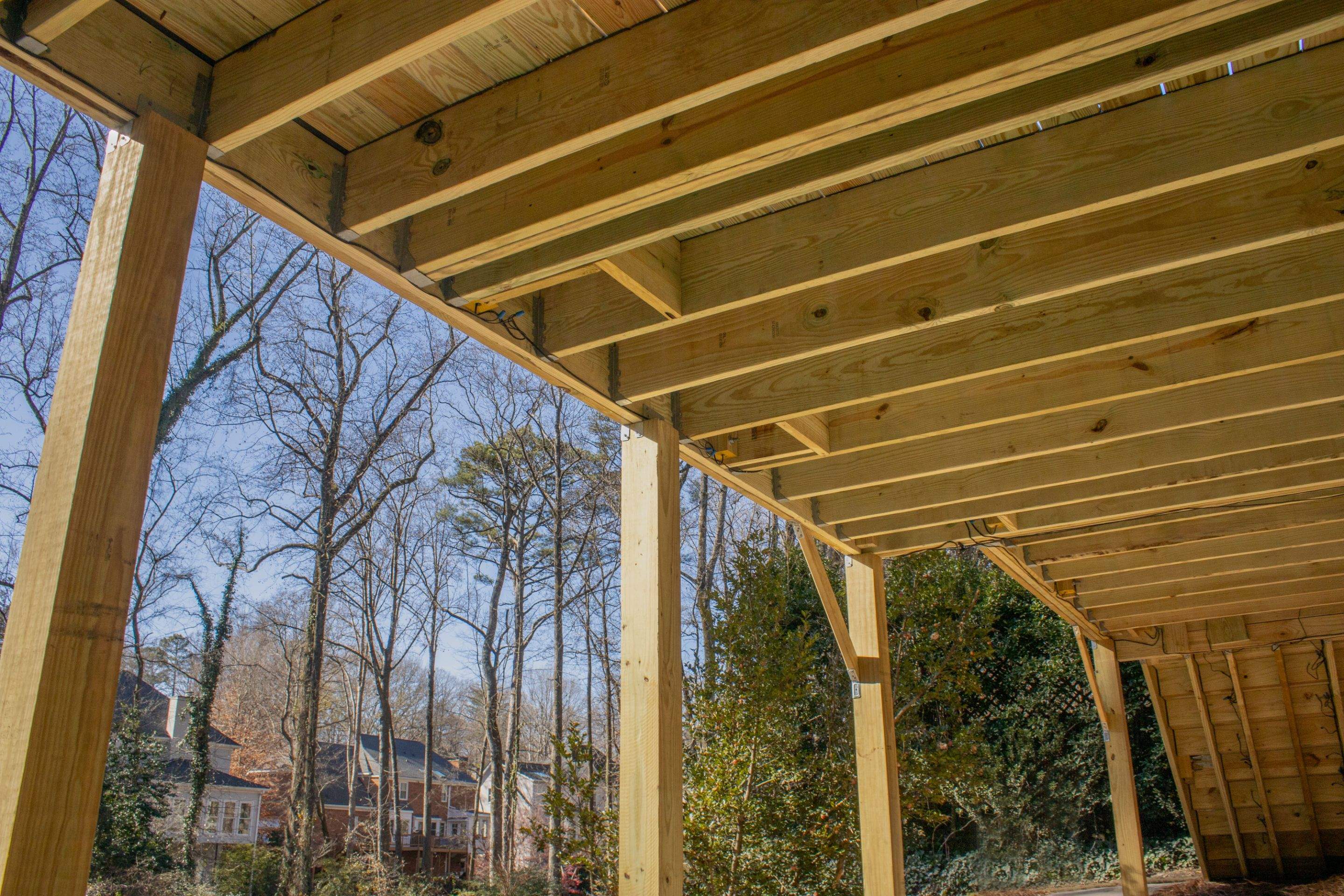Timbertech LED Light Installation on Wood Deck Build in Marietta, GA by Nelson Exteriors 