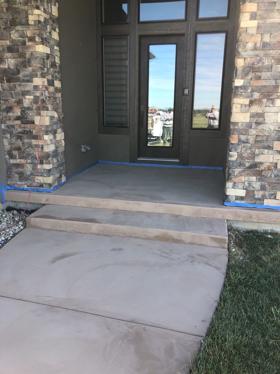 Olathe, KS -- Stoop/Sidewalk Tuscan Overlay by Big Red Decorative Concrete, LLC