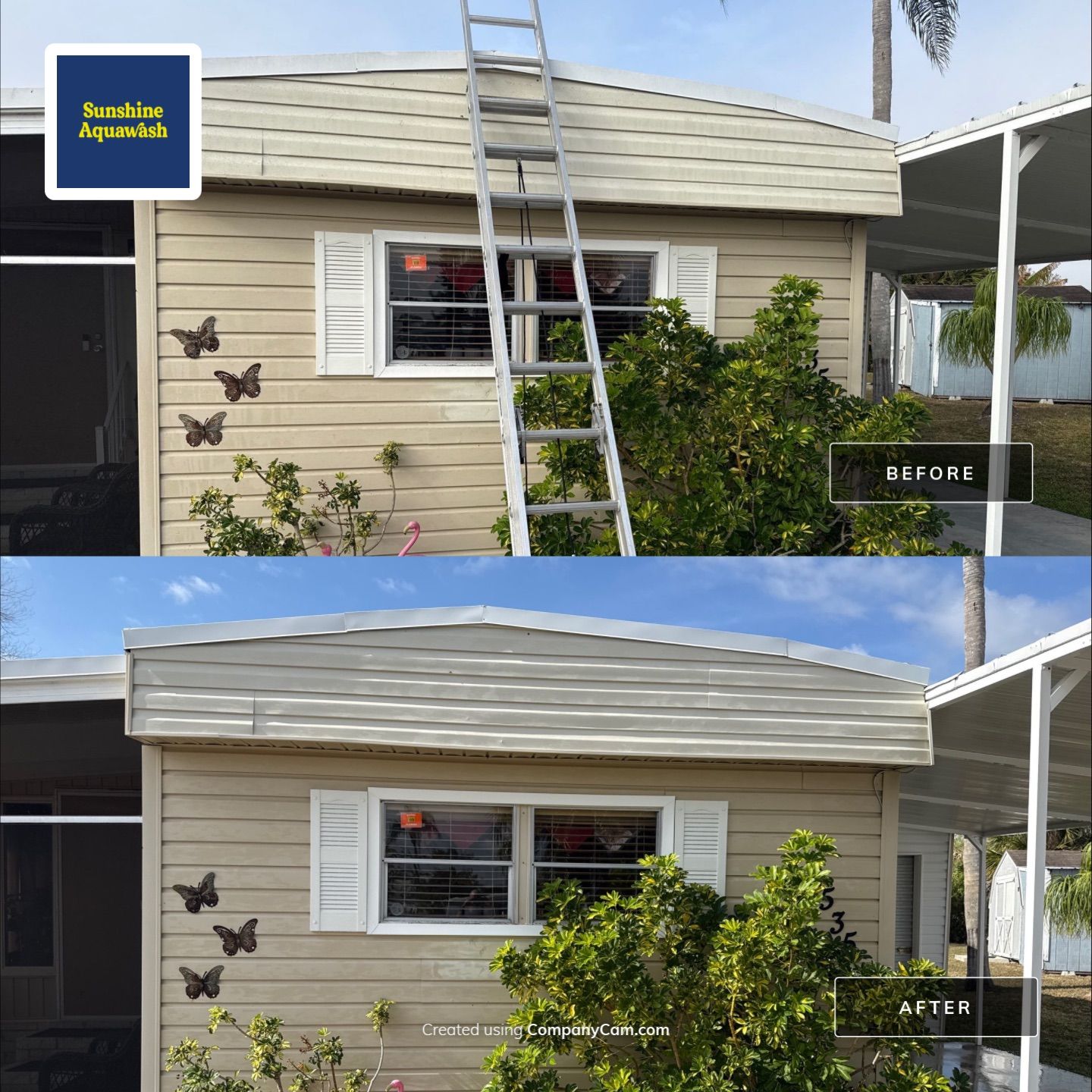 TPO Roof Cleaning & Mobile Home Soft Wash in Chulavista Landings – Ruskin, FL by Sunshine AquaWash