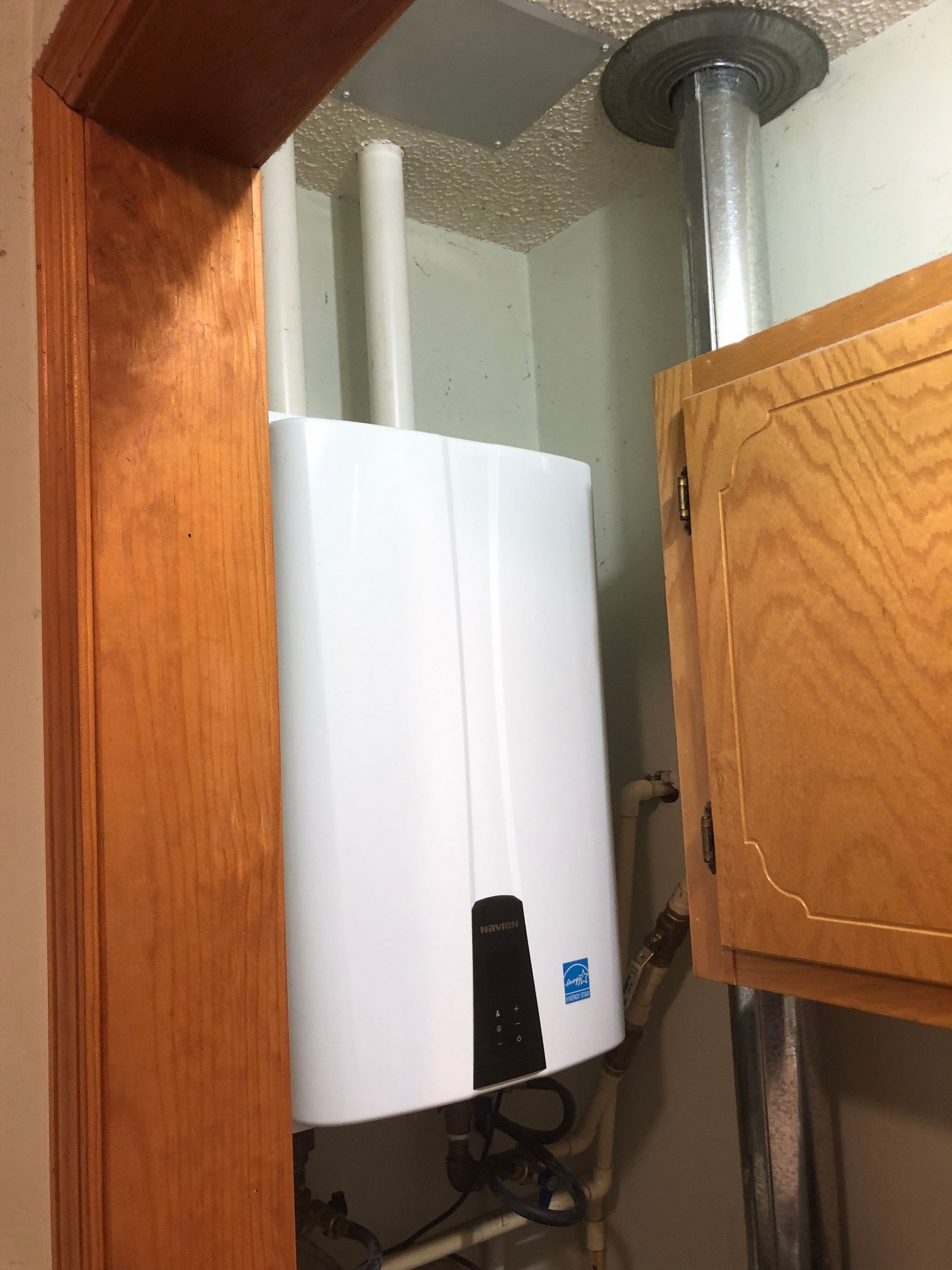 Water Heater Installation using Navien Tankless High Efficiency Gas Water Heater