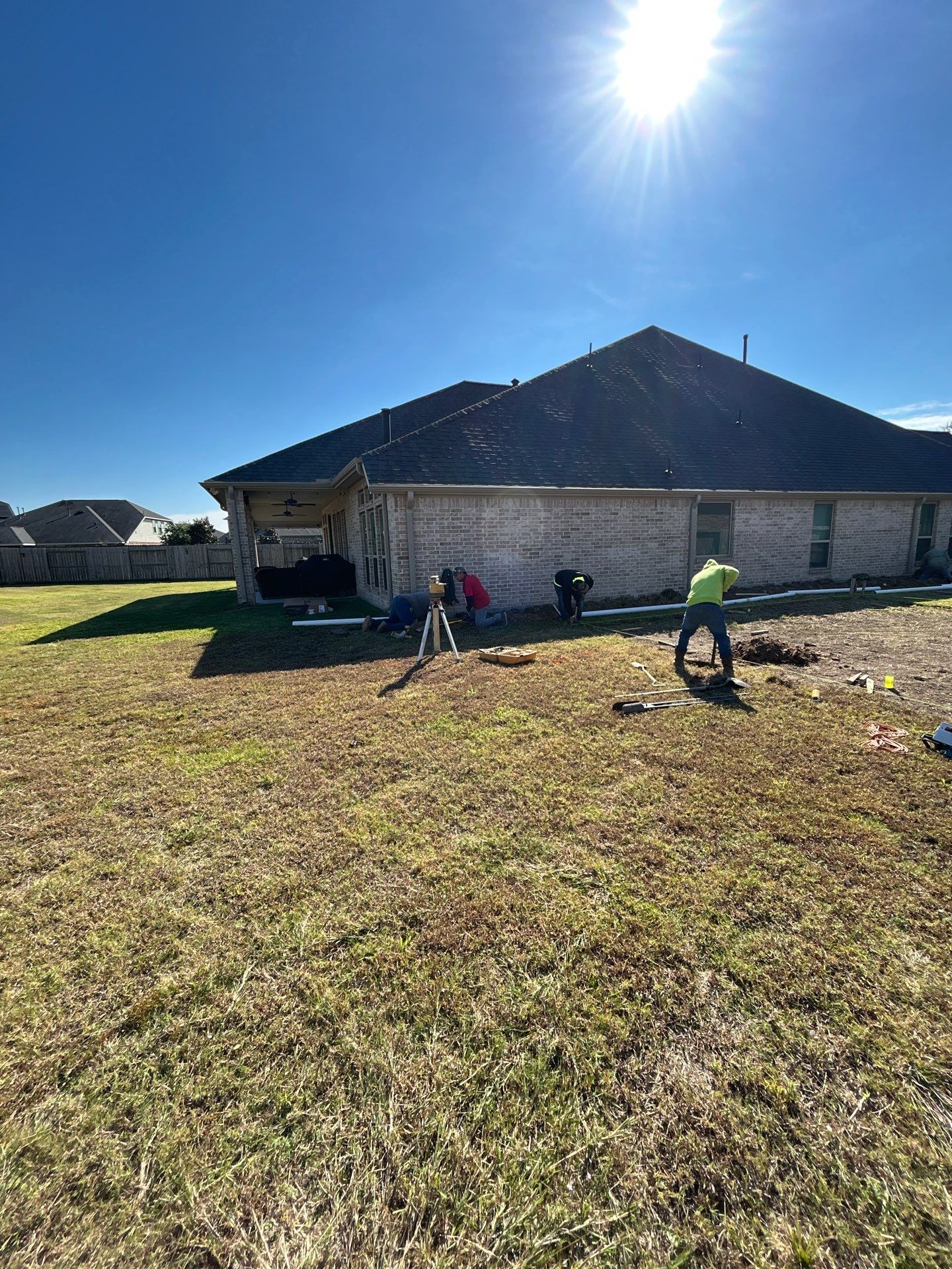 🏀💧 New Basketball Court & Drainage System – Full Backyard Upgrade by Texas Urban Elements