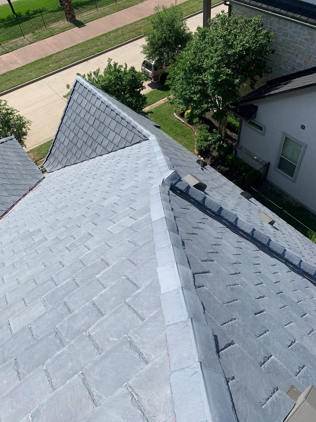 Roof Replacement using Davinci Bell Slate Shingles by Elite Roofing LLC