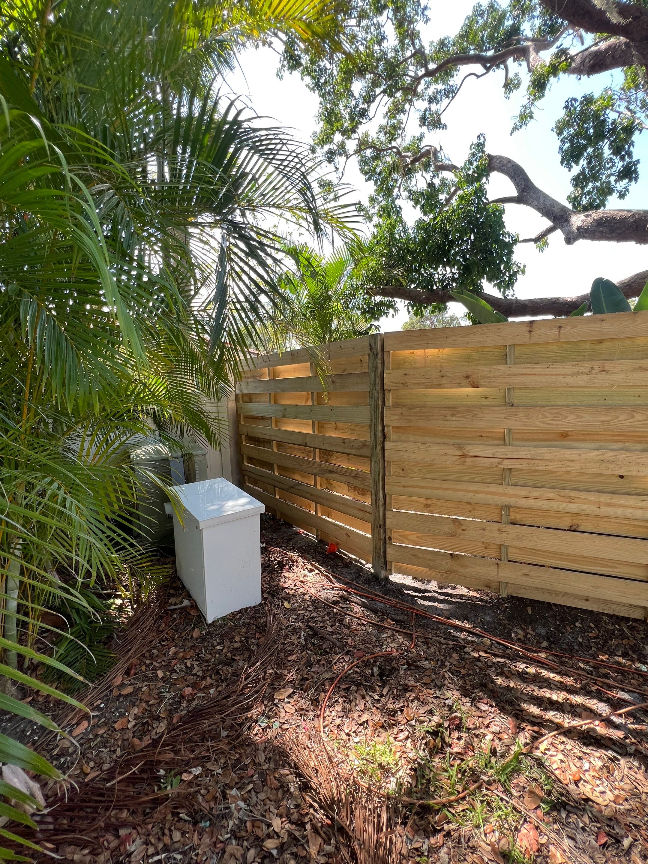 Wood Fence Installation using Wood Horizontal Shadowbox Fence by Asap fence and gates, LLC