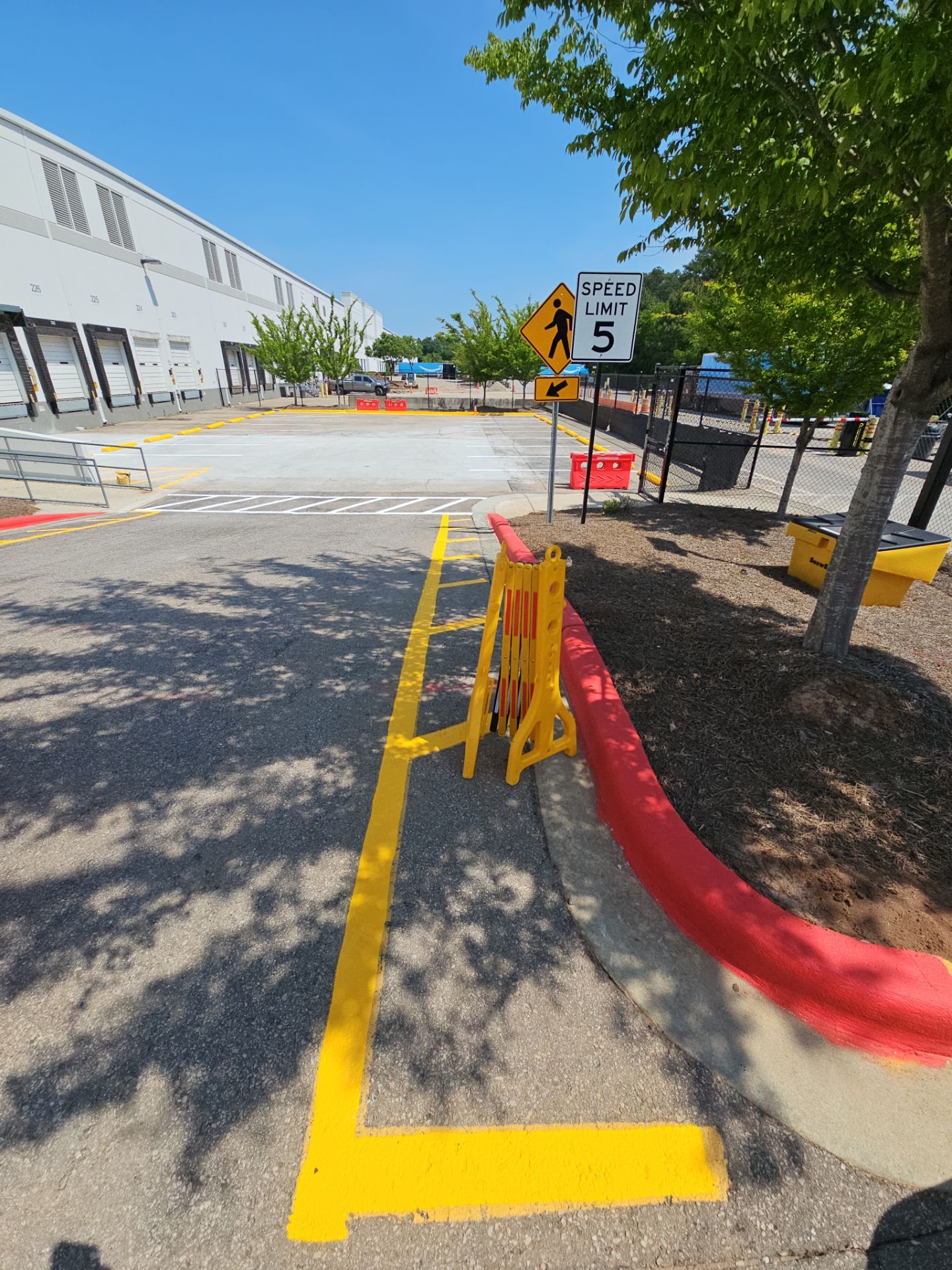 Striping Amazon Parking Lot  by Billy Weatherspoon Contractor