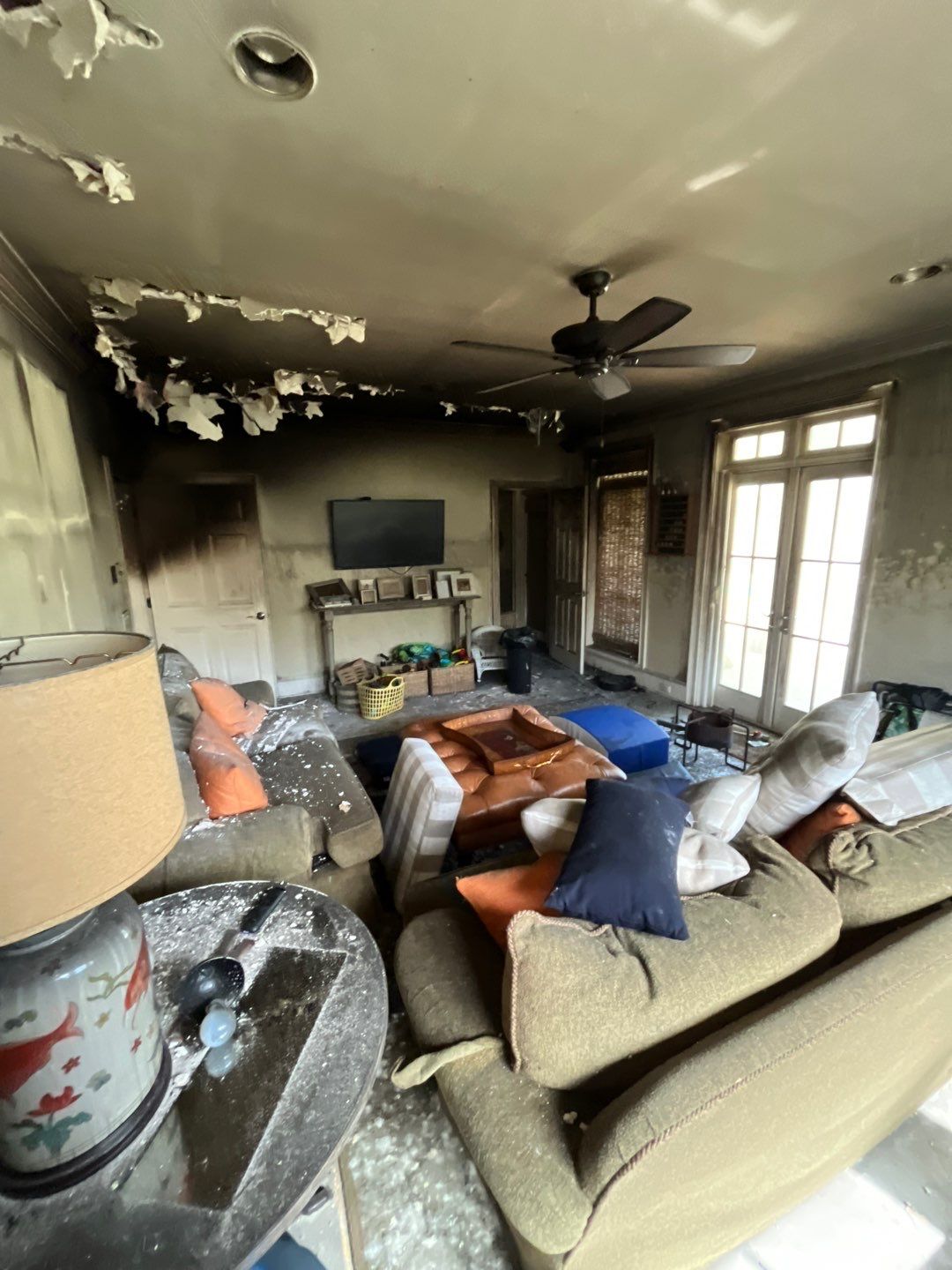 Fire mitigation with structure clean by EAS Environmental, LLC.