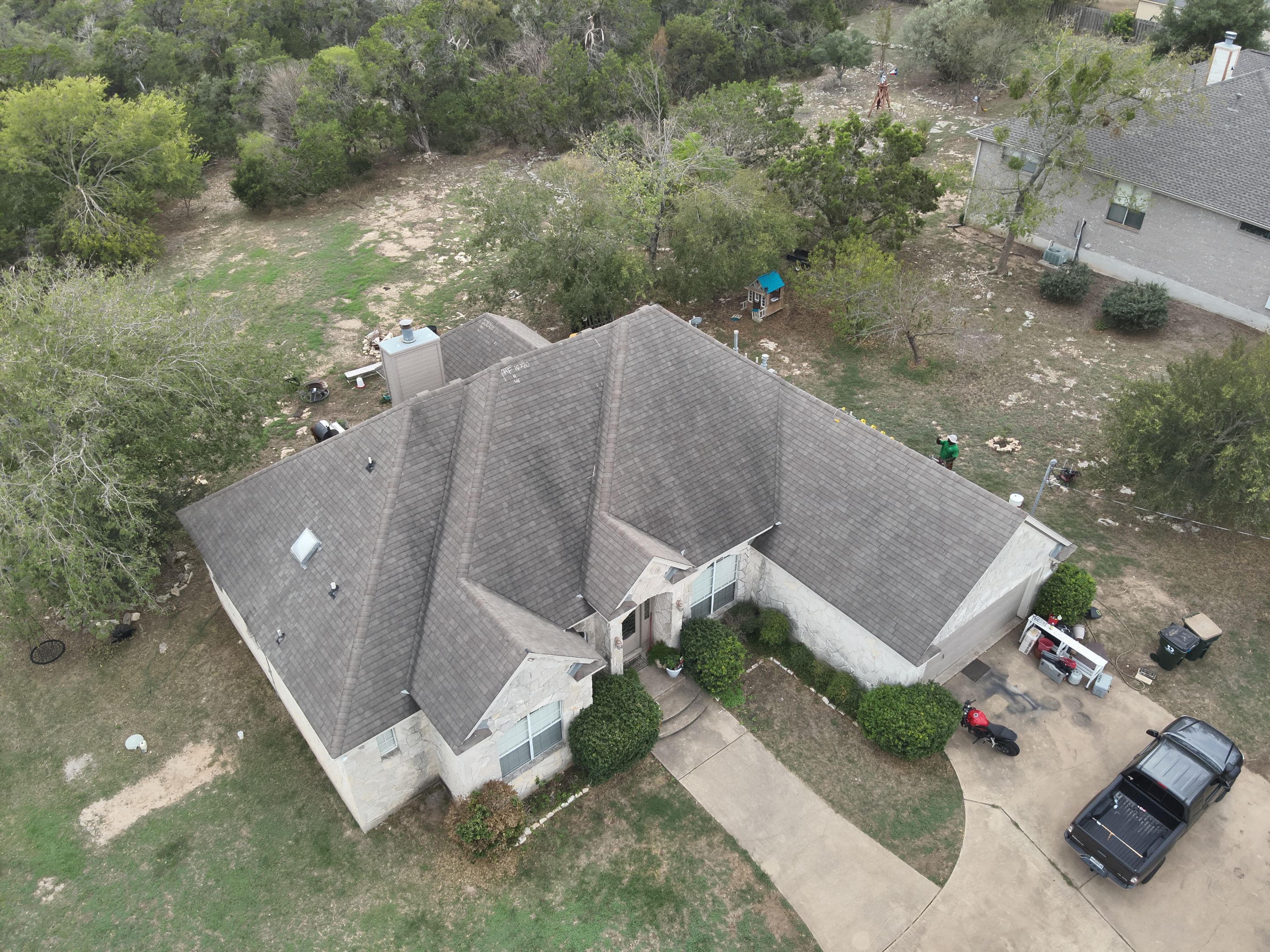 Residential Roof Replacement using GAF - HDZ - Charcoal by Action Exteriors Austin