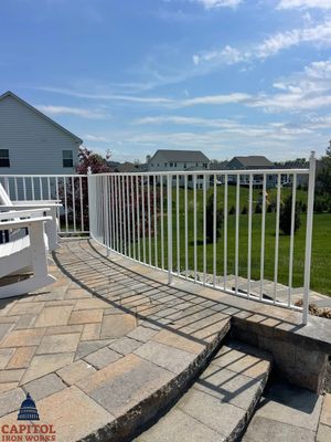 Traditional White Aluminum Railing – Residential Porch – New Market, MD