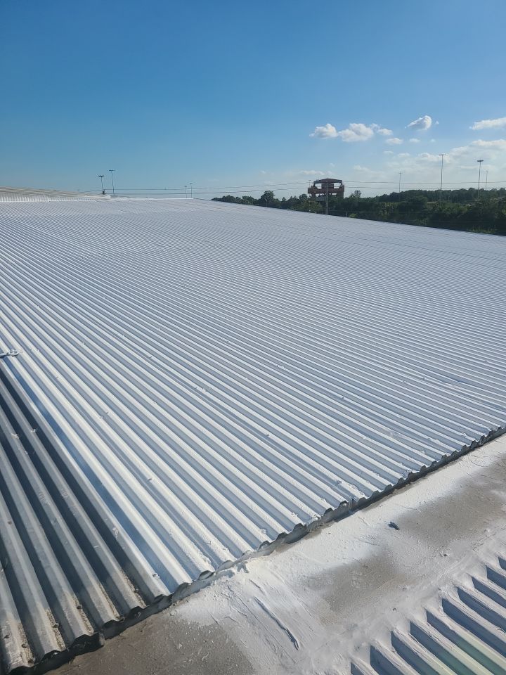 Commercial Metal Restoration System using Aldocoat Coatings by Hostetler Roofing