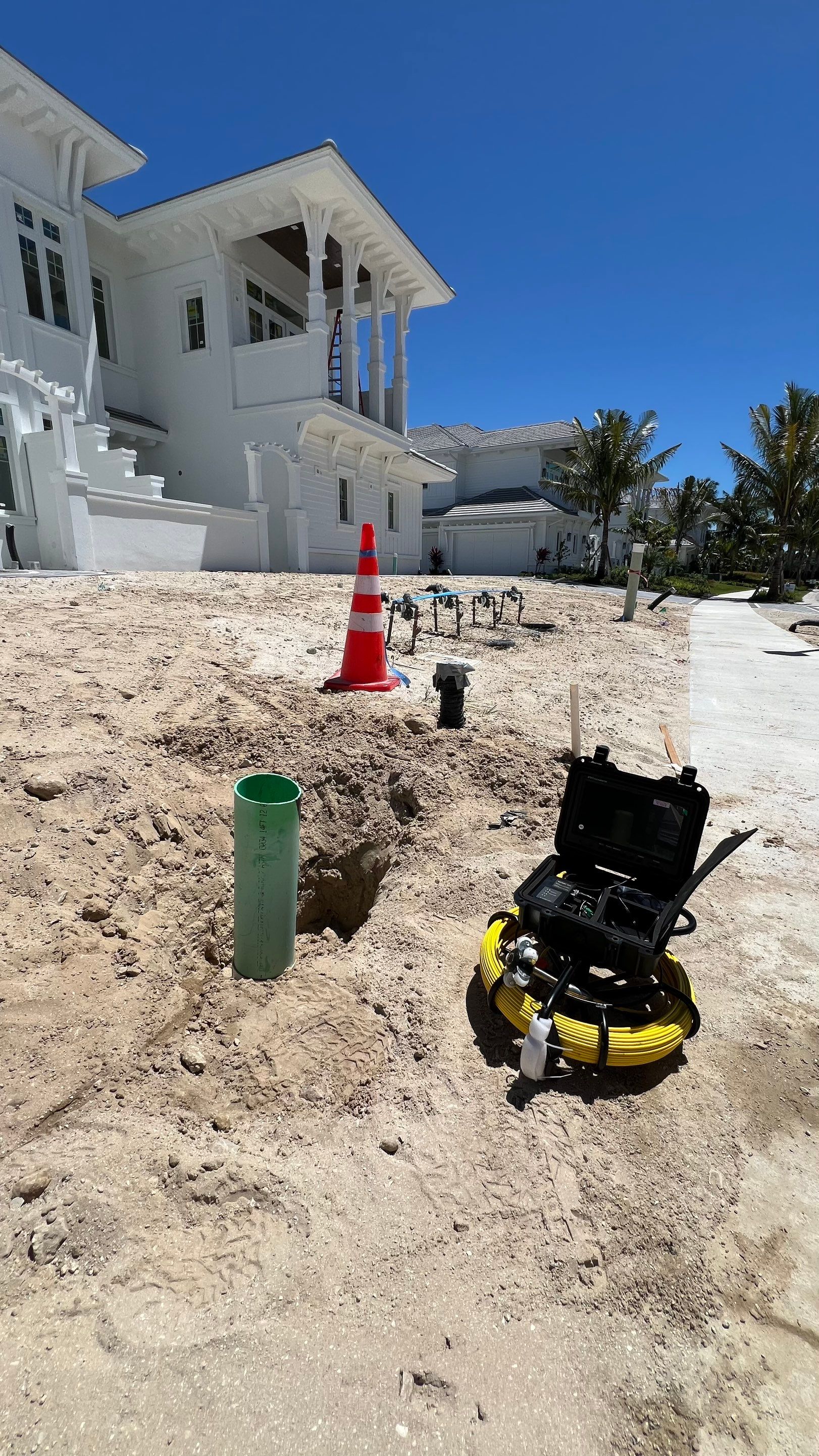 New Residential Construction Sewer Line Cleaning by APS Power & Water