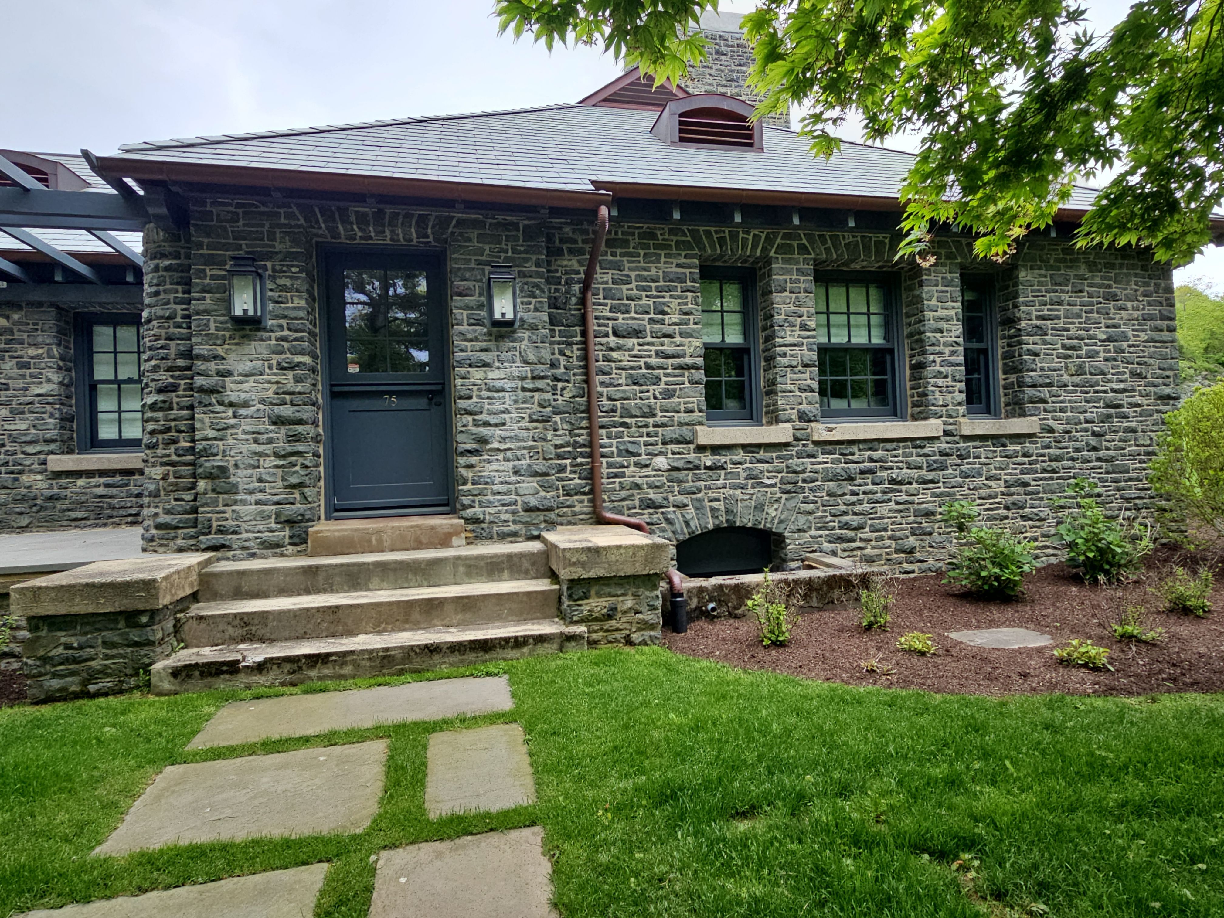 Half Round Copper Gutter Installed on Wedge Buildout in Newport, RI by Gutter Pro Enterprises