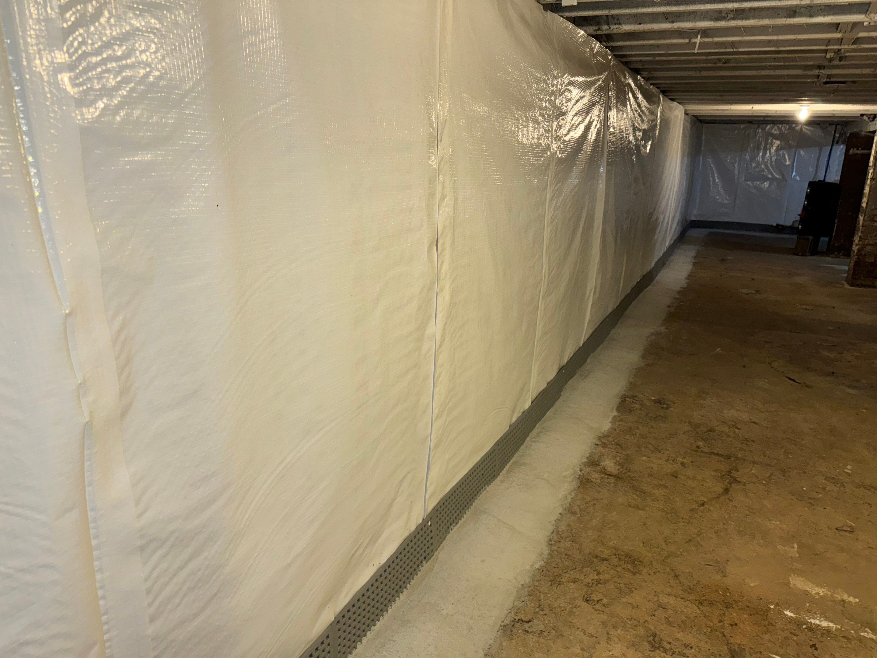 Interior French Drain & Wall Vapor Barrier in Newark, NJ  by Pure Service Pro, LLC 