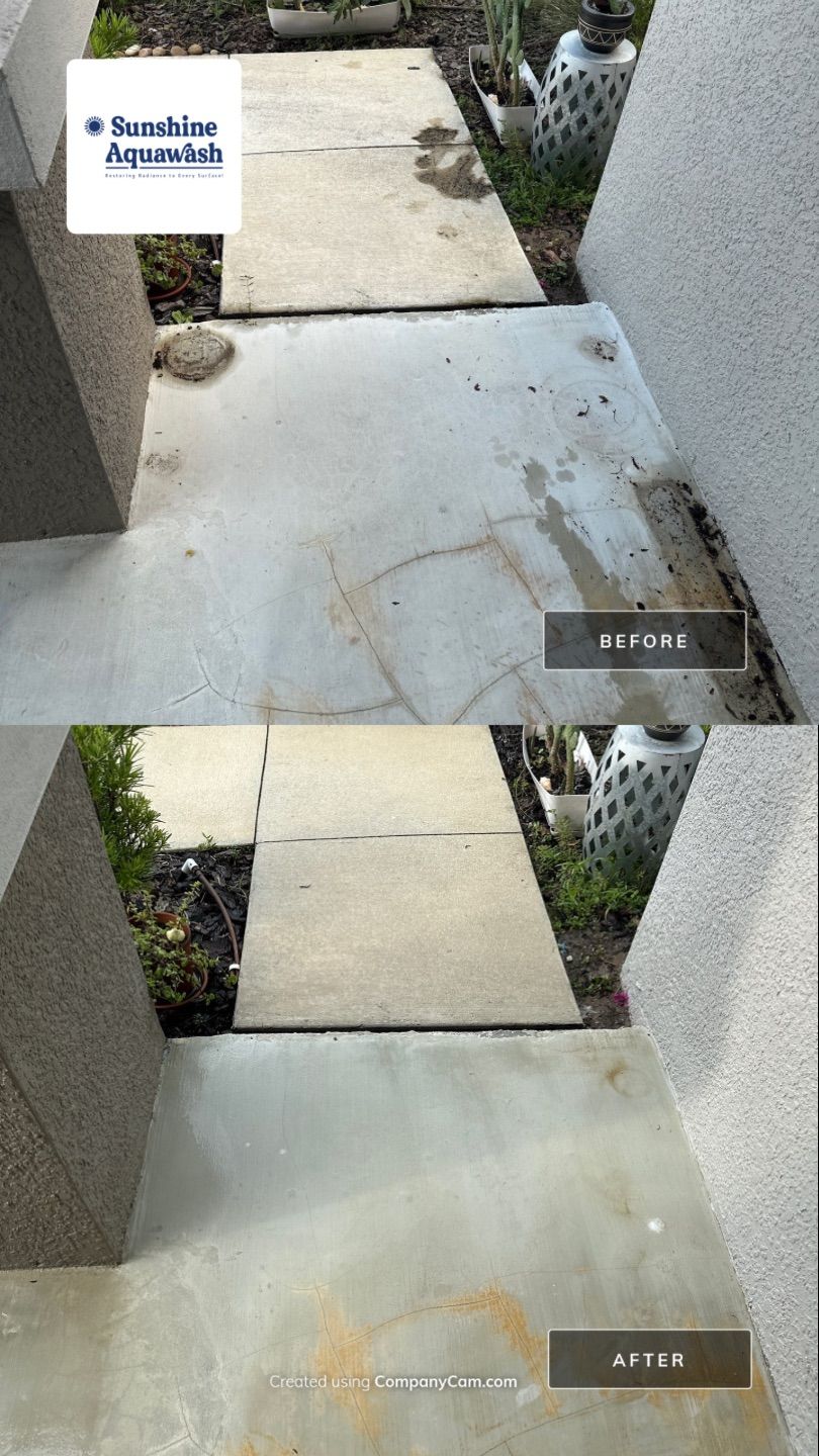 🚿 Concrete Driveway, Sidewalk & Entryway Cleaning – Trevesta Community, Palmetto, FL by Sunshine AquaWash
