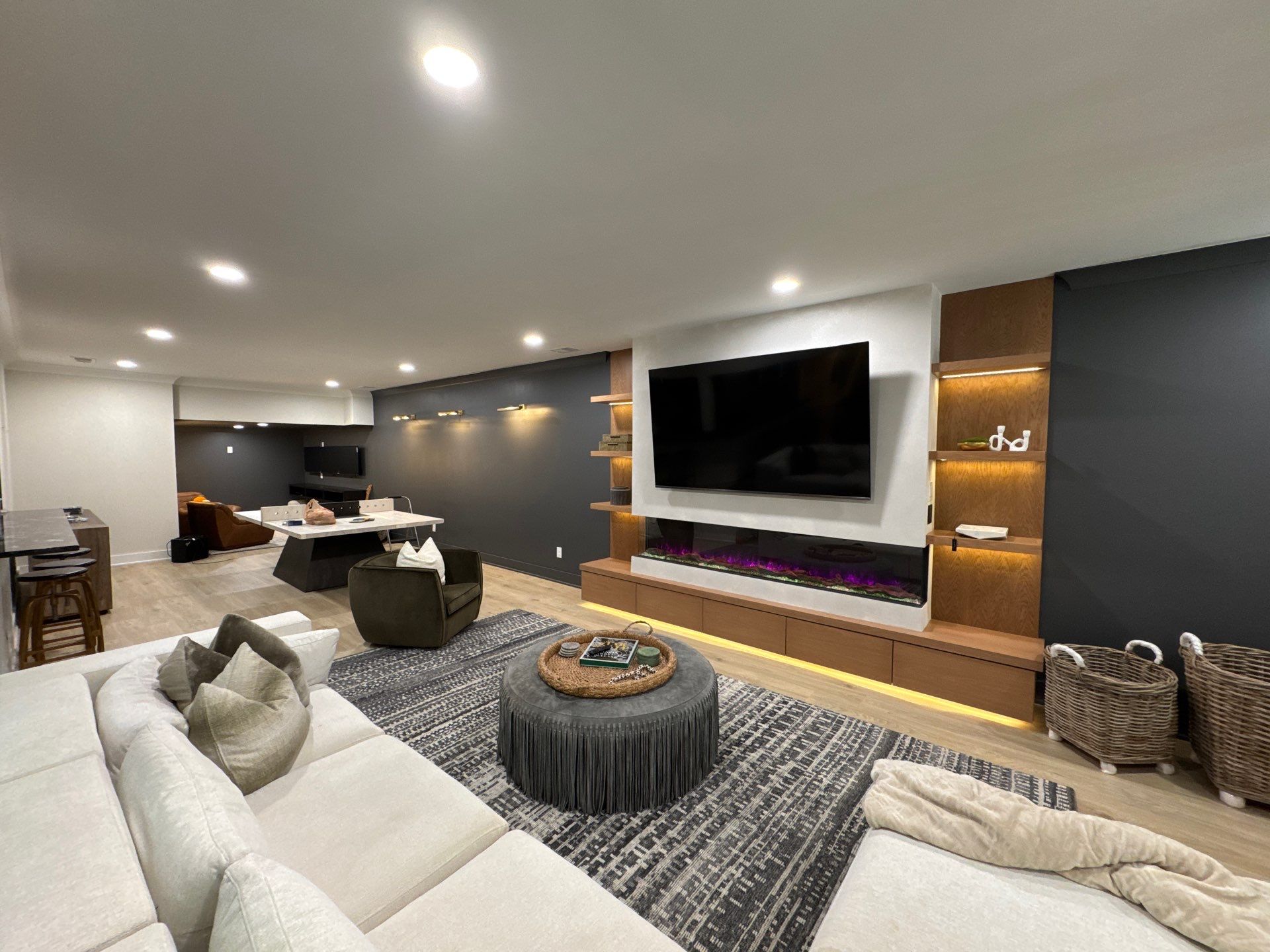 Modern Marietta Interior Renovation with Custom Built-ins and Wine Cellar by Swift Home Renovations