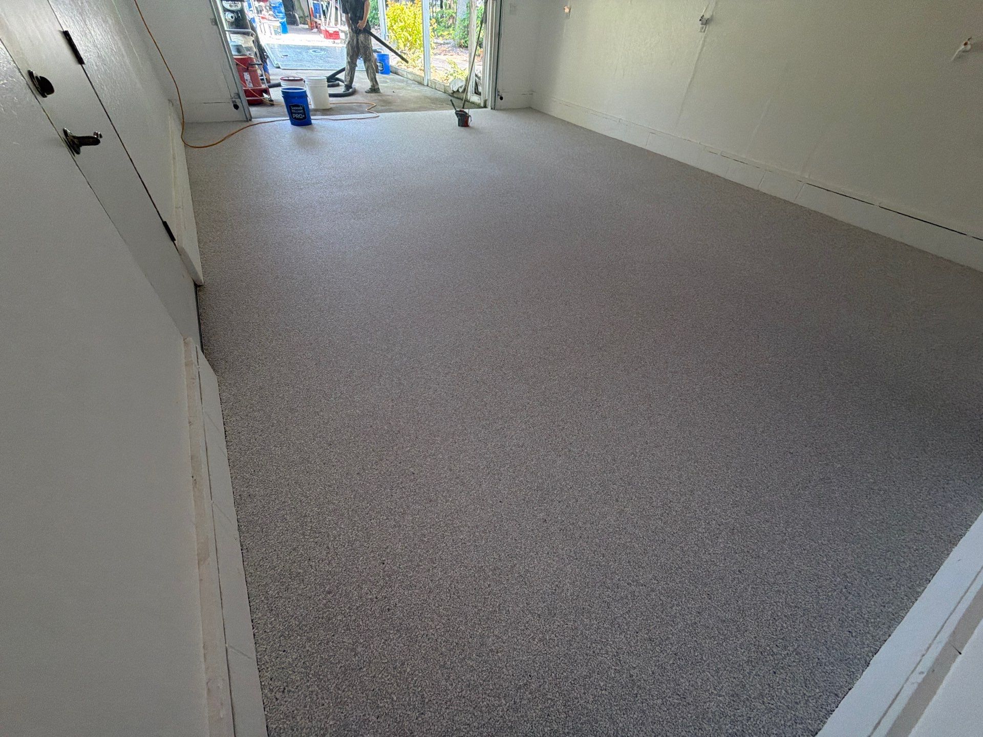 Custom Epoxy Flake Garage Floor Installation in Muskegon by Gordon Painting