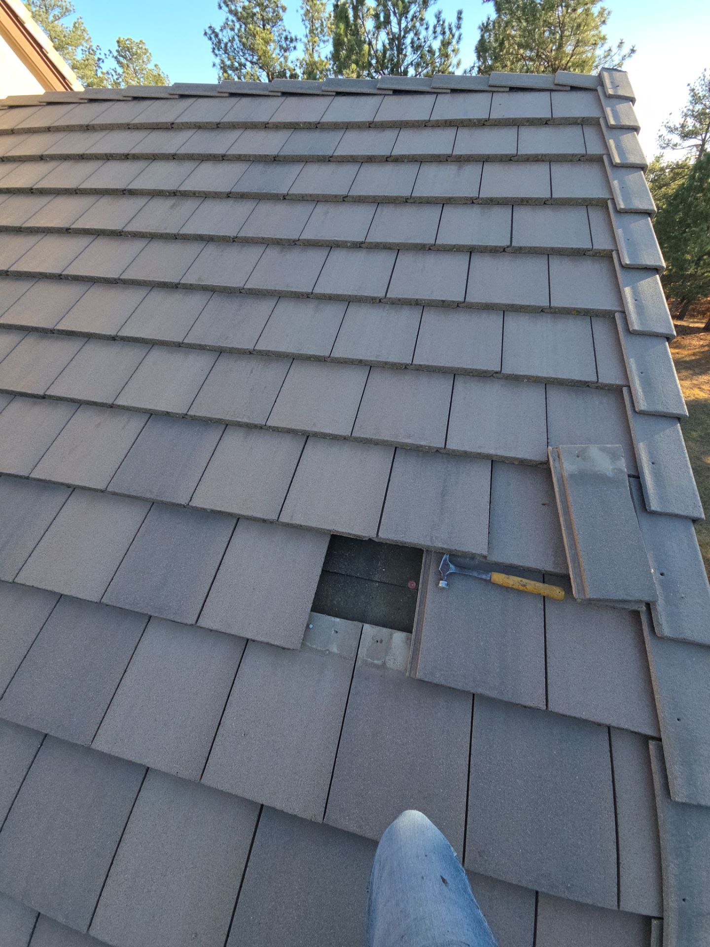 Broken Tile Replacement by RTP Roofing Company