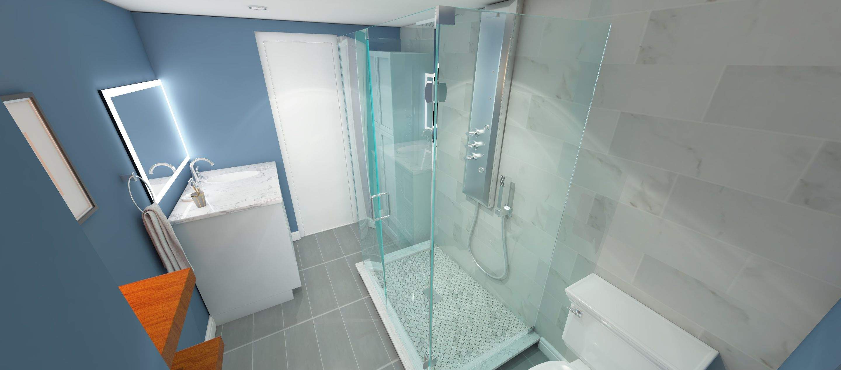 Bathroom Remodel using Tile by Home Concepts Construction