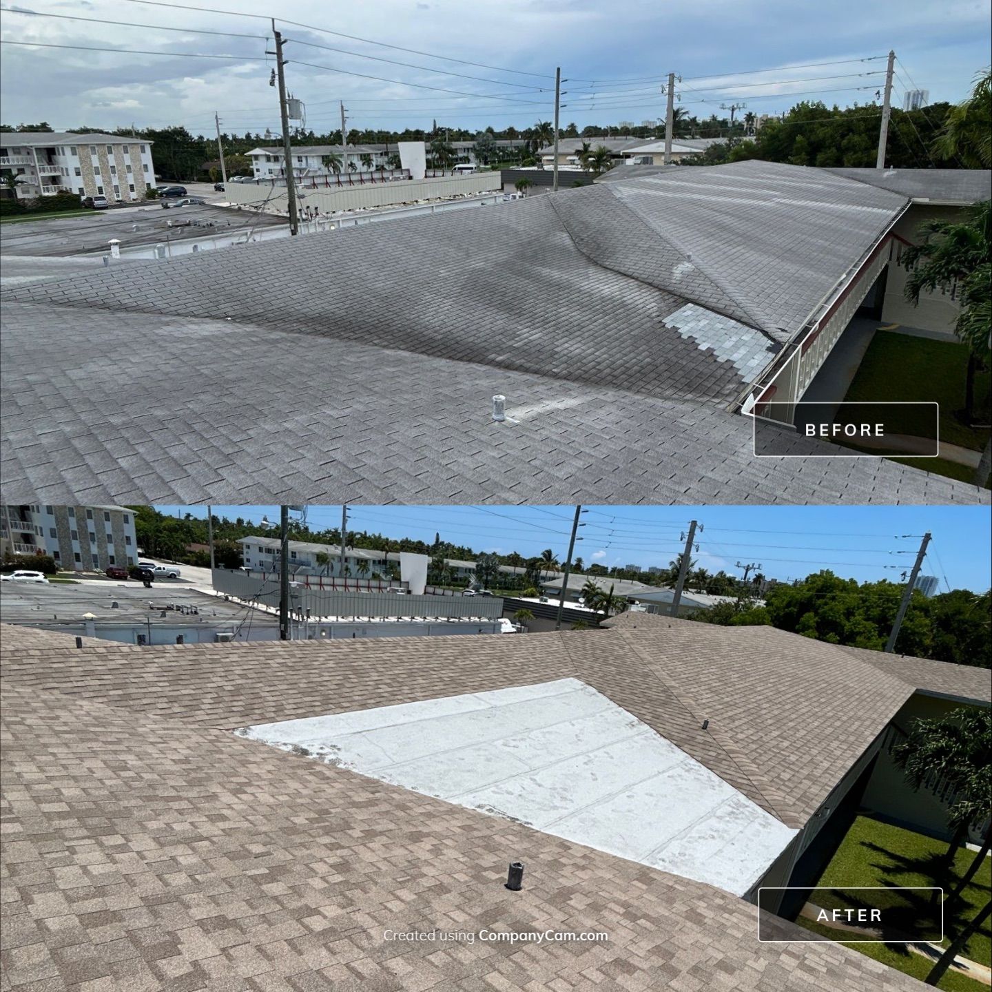 Commercial Roofing Installation using CERTAINTEED LANDMARK AR (SUNRISE CEDAR) by Earl W. Johnston Roofing 